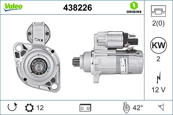 Valeo Starter [Hersteller-Nr. 438226] für VW, Seat, Audi, Skoda