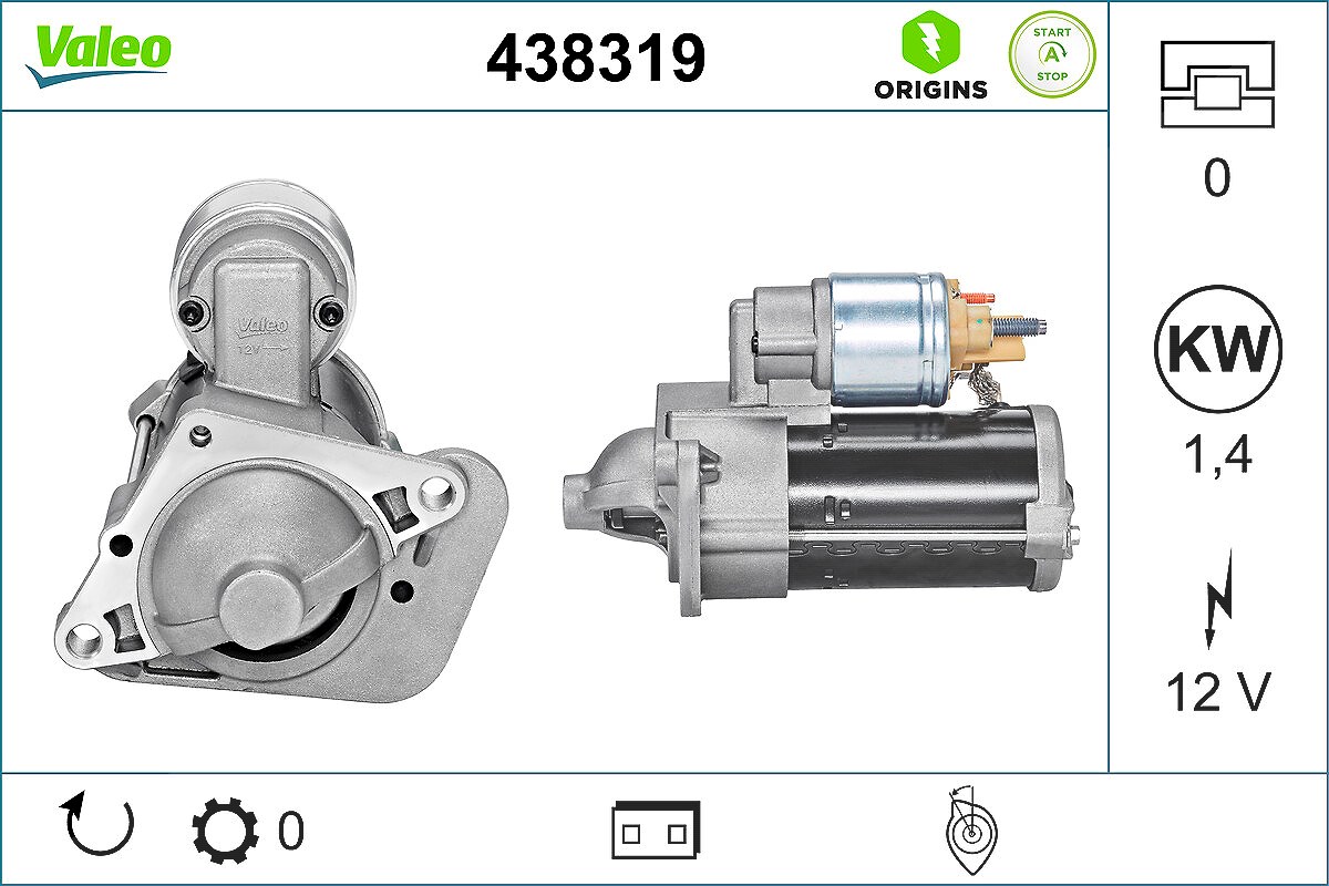Valeo Starter [Hersteller-Nr. 438319] für Dacia, Nissan, Renault