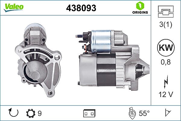 Valeo Starter [Hersteller-Nr. 438093] für Peugeot, Fiat, Citroën