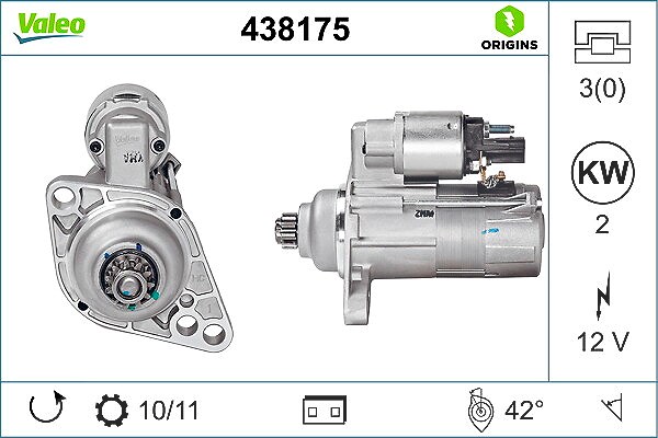 Valeo Starter [Hersteller-Nr. 438175] für Seat, Skoda, VW, Audi