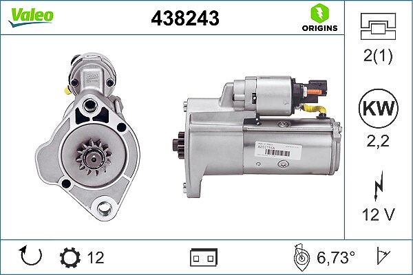 Valeo Starter [Hersteller-Nr. 438243] für VW, Mercedes-Benz