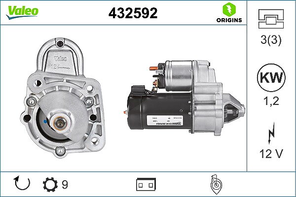 Valeo Starter [Hersteller-Nr. 432592] für Maserati