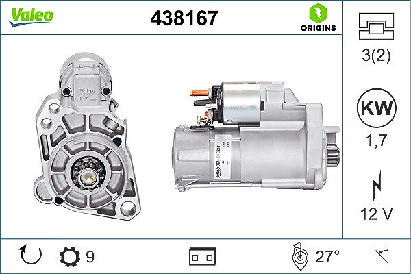 Valeo Starter [Hersteller-Nr. 438167] für VW, Audi