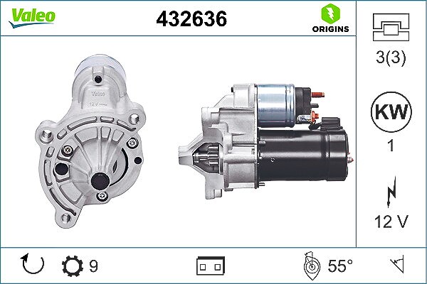 Valeo Starter [Hersteller-Nr. 432636] für Peugeot, Lancia, Citroën, Fiat