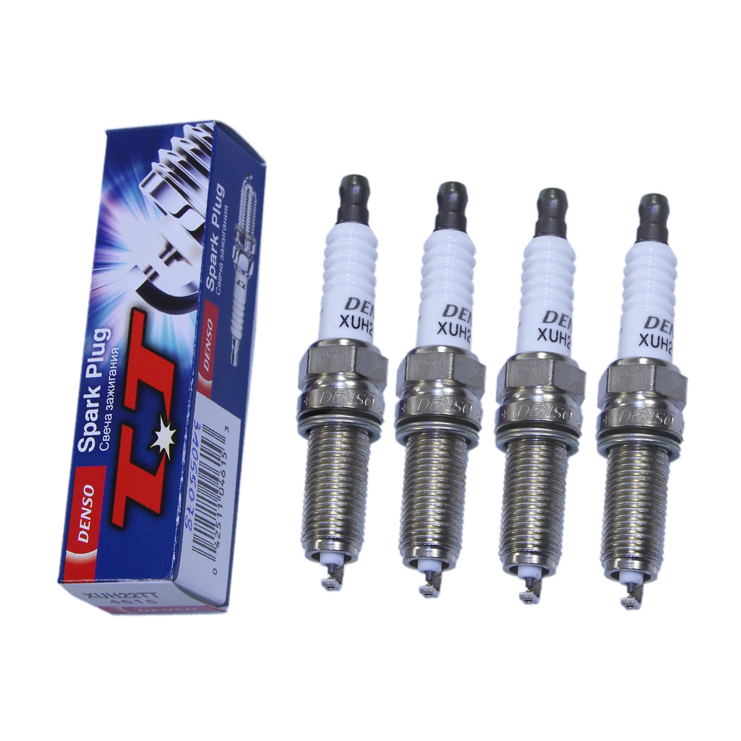 Denso 4x Zündkerze Twin Tip XUH22TT [Hersteller-Nr. XUH22TT] für Hyundai, Kia
