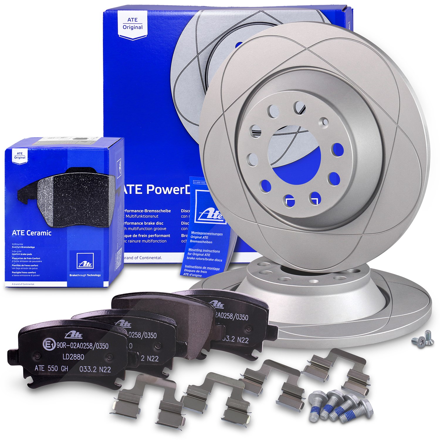 Ate POWERDISC Bremsscheiben +CERAMIC Bremsbeläge hinten [Hersteller-Nr. 10698833]