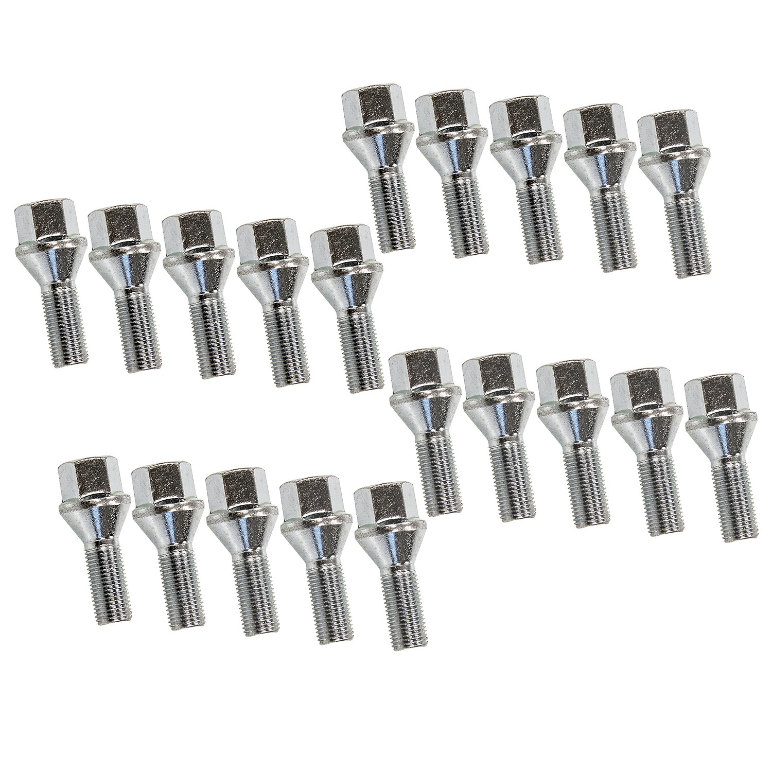Febi Bilstein 20x Radschraube Kegelbund M12X1.5X22 [Hersteller-Nr. 46625] für Suzuki, Opel, Fiat