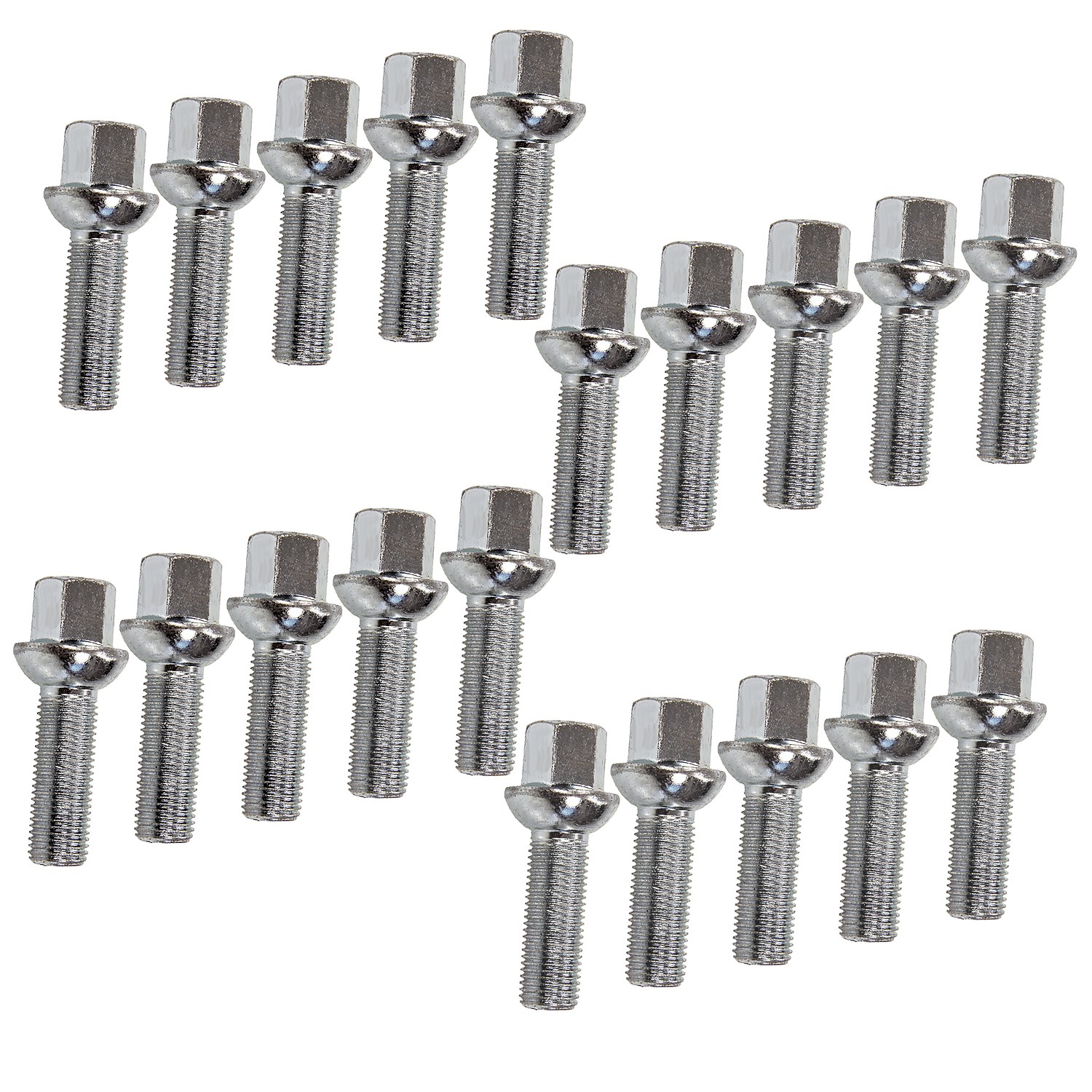 Febi Bilstein 20x Radschraube Kugelbund M12X1.5X20 [Hersteller-Nr. 46644] für Mercedes-Benz