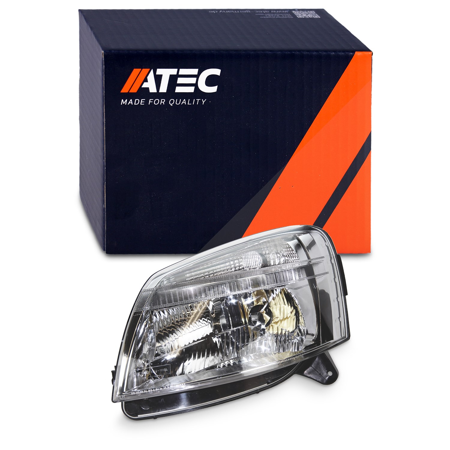 Atec Scheinwerfer H4 mit Stellmotor für LWR [Hersteller-Nr. 10490269] für Peugeot, Citroën