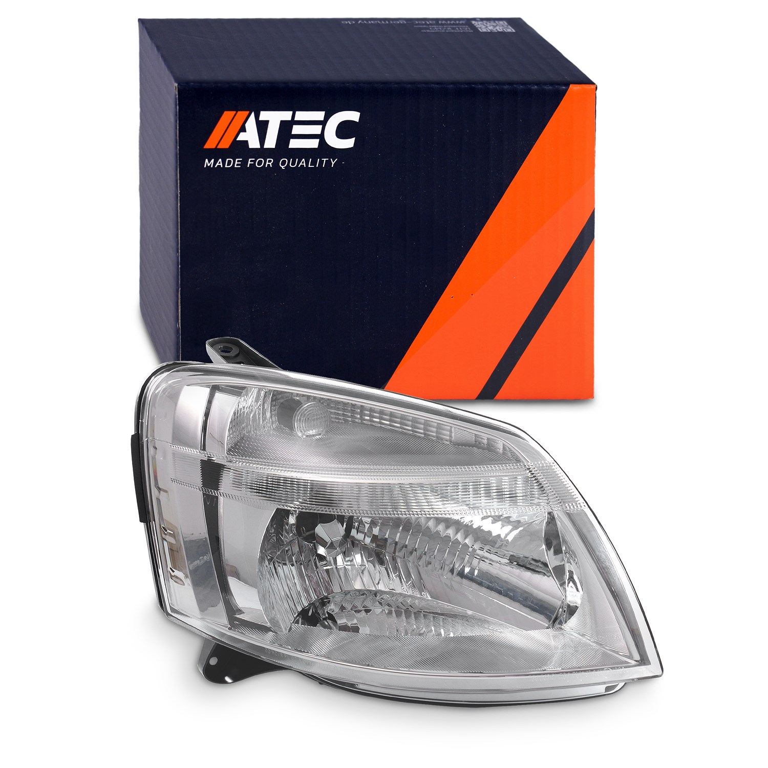 Atec Scheinwerfer H4 mit Stellmotor für LWR [Hersteller-Nr. 10490270] für Citroën, Peugeot