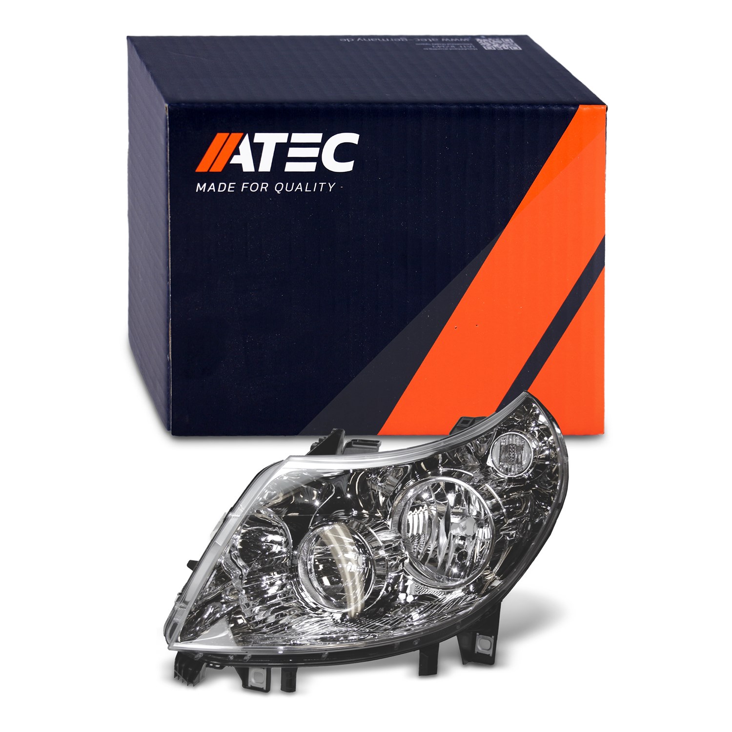 Atec Scheinwerfer H7/H1 mit Stellmotor für LWR [Hersteller-Nr. 10490273] für Peugeot, Citroën, Fiat