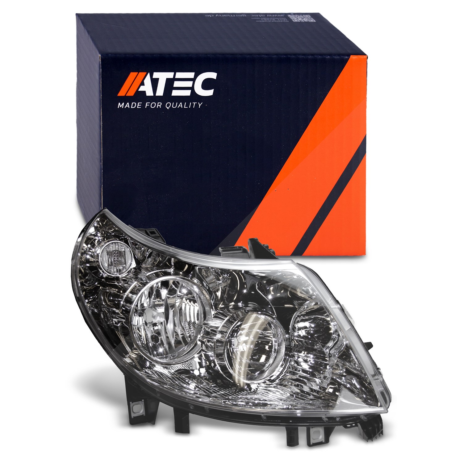 Atec Scheinwerfer H7/H1 mit Stellmotor für LWR [Hersteller-Nr. 10490274] für Citroën, Peugeot, Fiat