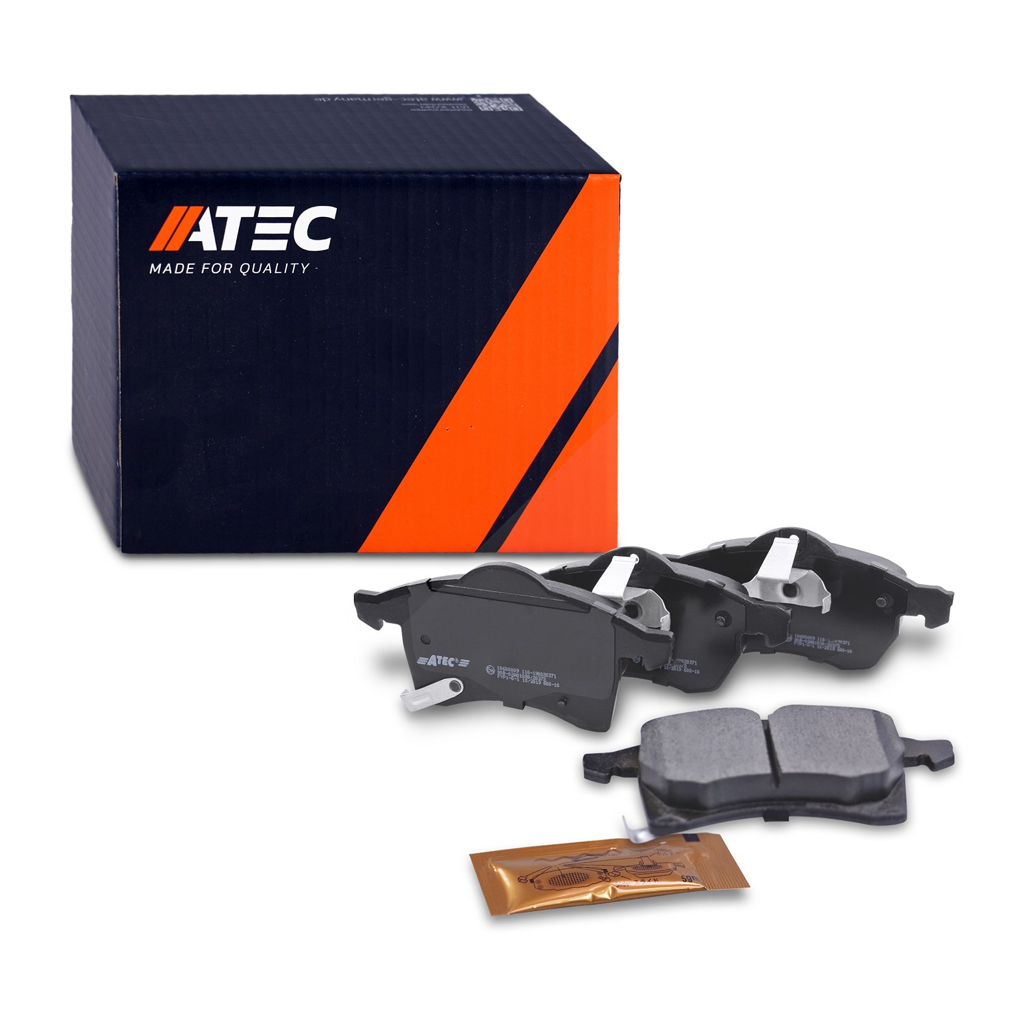 Atec Bremsbeläge vorne (Satz) [Hersteller-Nr. 10600009] für Chevrolet, Opel, Vauxhall