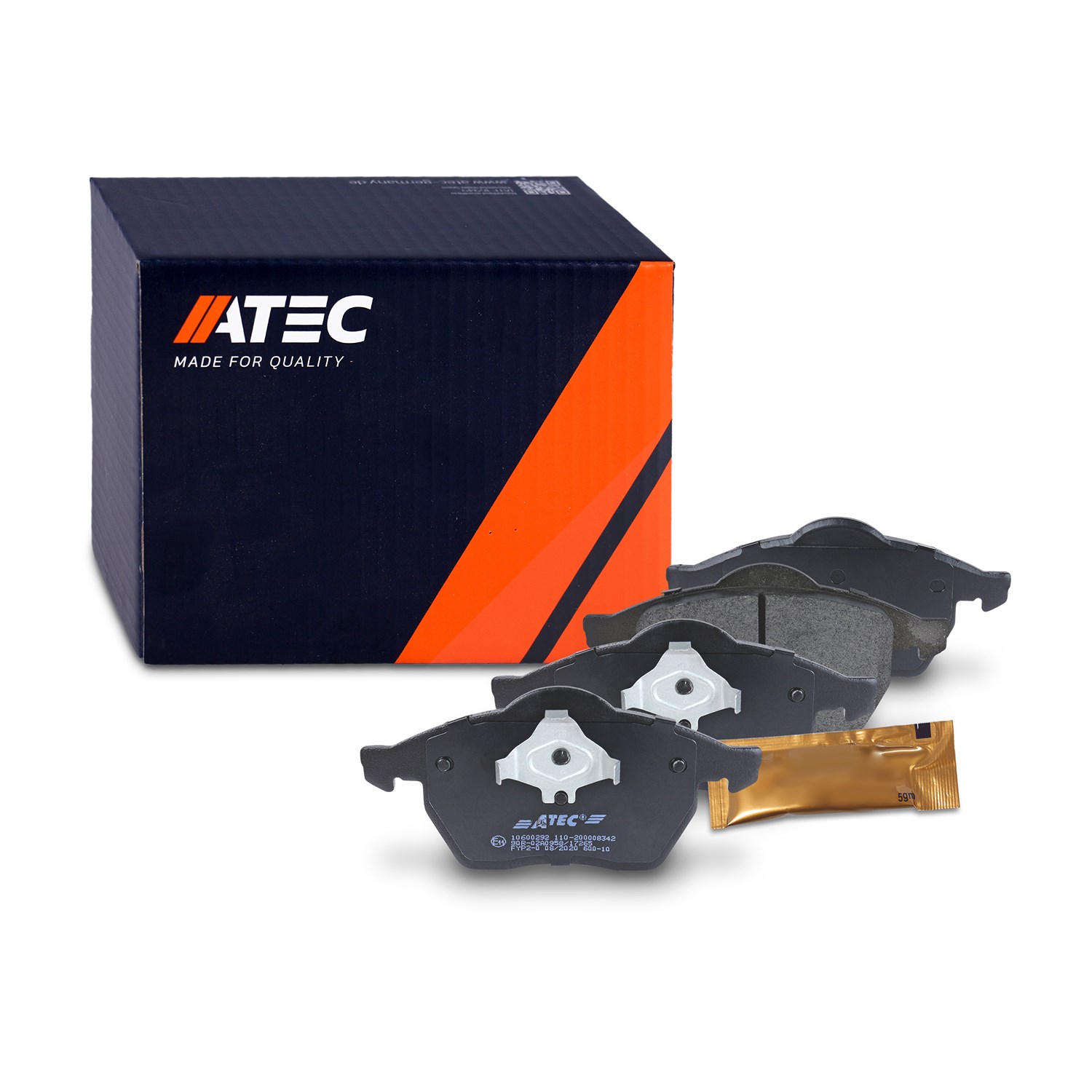 Atec Bremsbeläge vorne (Satz) [Hersteller-Nr. 10600292] für VW, Ford, Seat