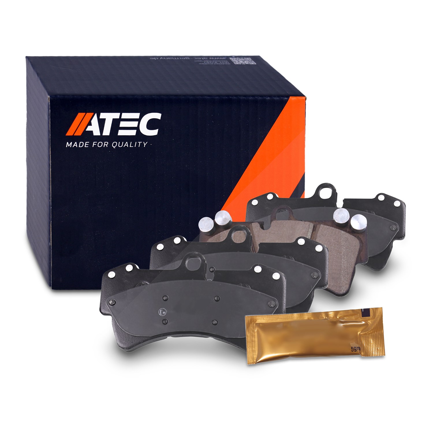 Atec Bremsbeläge vorne (Satz) [Hersteller-Nr. 10600915] für VW, Porsche, Audi