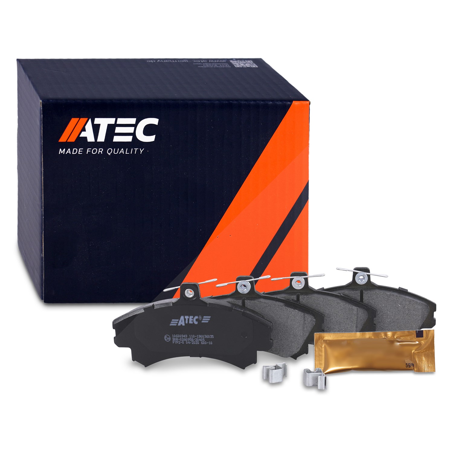 Atec Bremsbeläge vorne (Satz) [Hersteller-Nr. 10600949] für Mitsubishi, Smart