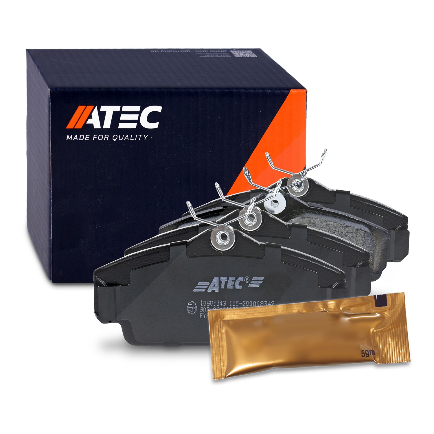 Atec Bremsbeläge vorne (Satz) [Hersteller-Nr. 10601143] für Nissan