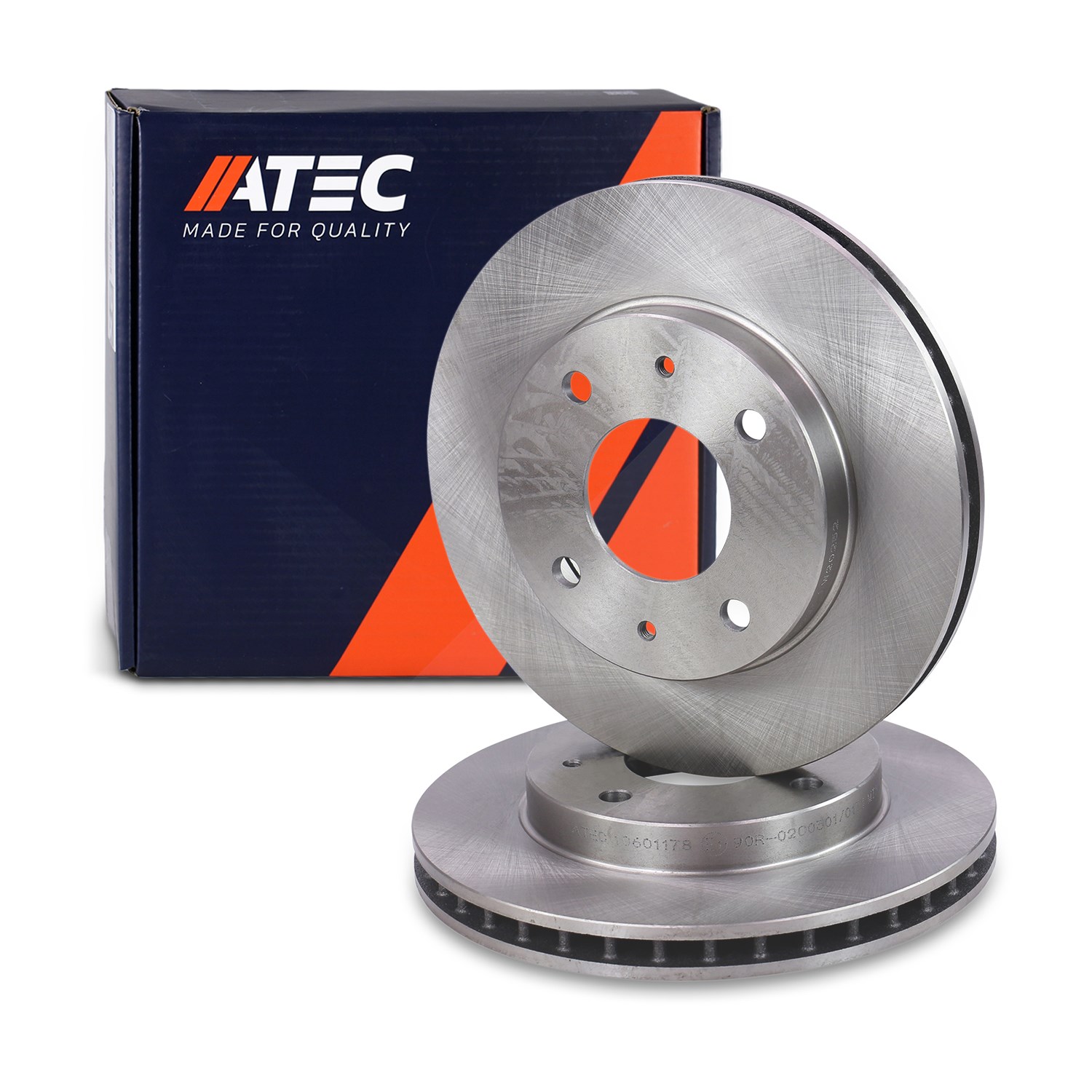 Atec Bremsscheibe Vorderachse Belüftet [Hersteller-Nr. 10601178] für Hyundai, Volvo, Mitsubishi, Kia