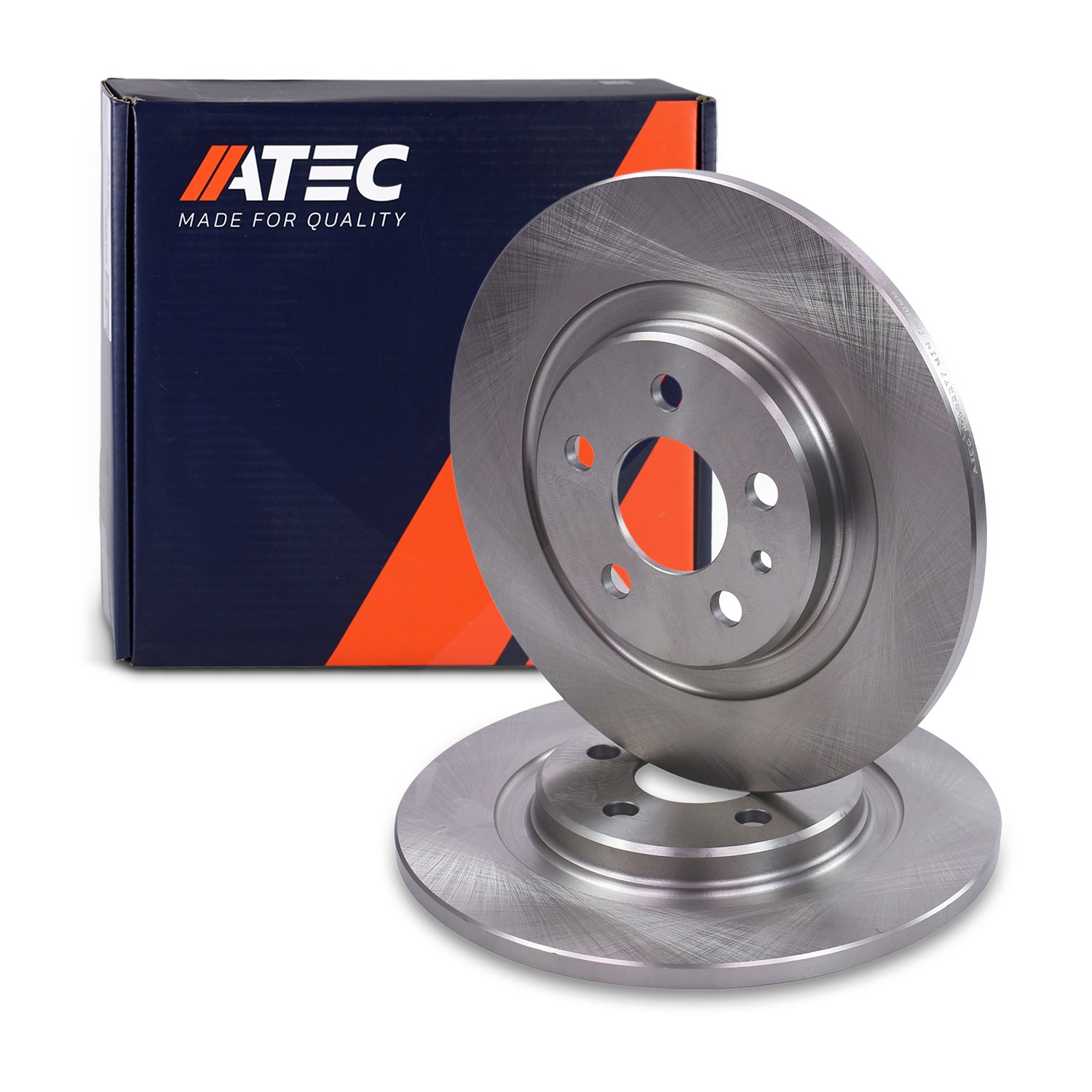 Atec Bremsscheibe Hinterachse Voll [Hersteller-Nr. 10602277] für Lancia, Fiat, Citroën, Peugeot