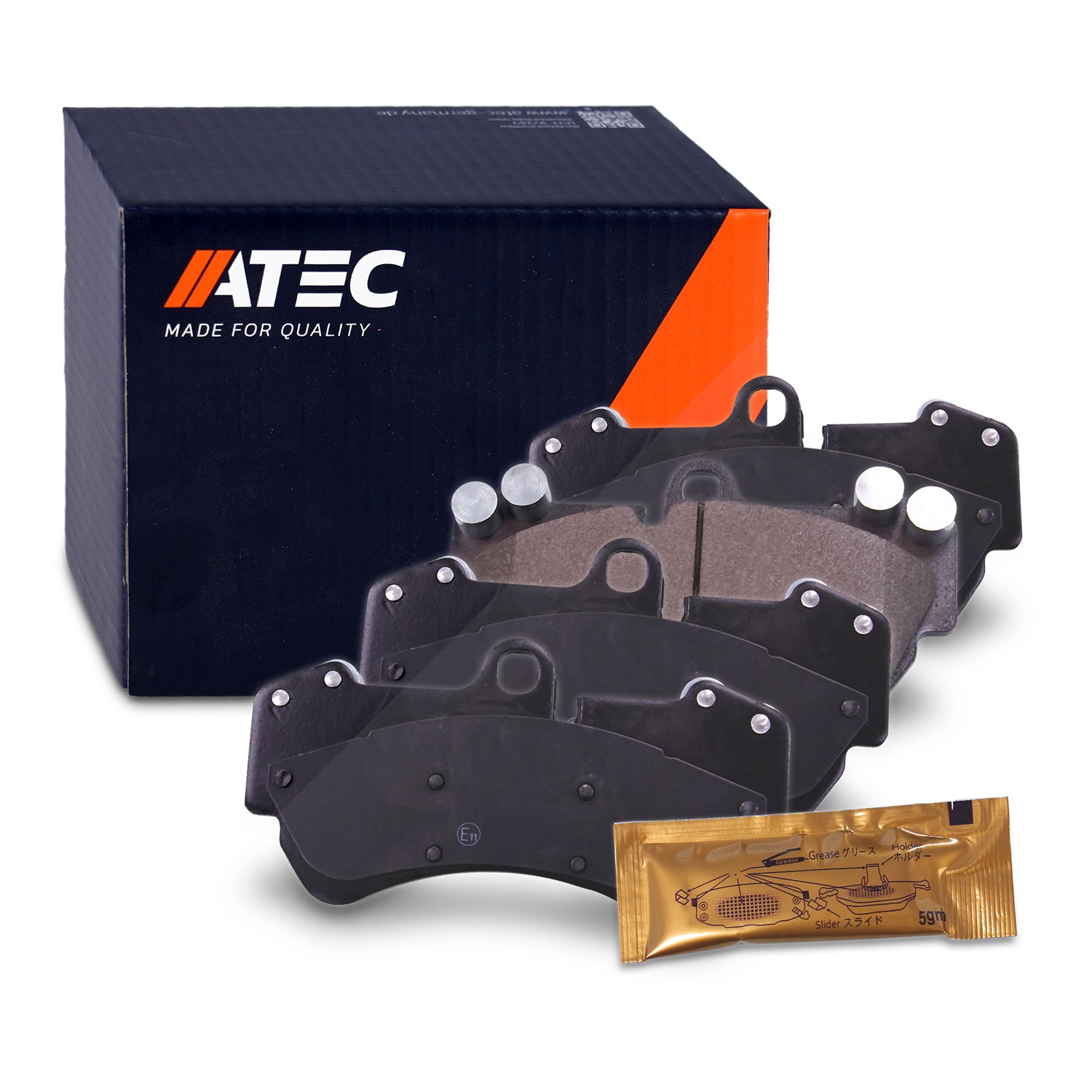 Atec Bremsbeläge vorne (Satz) [Hersteller-Nr. 10603075] für Porsche, Mercedes-Benz, VW