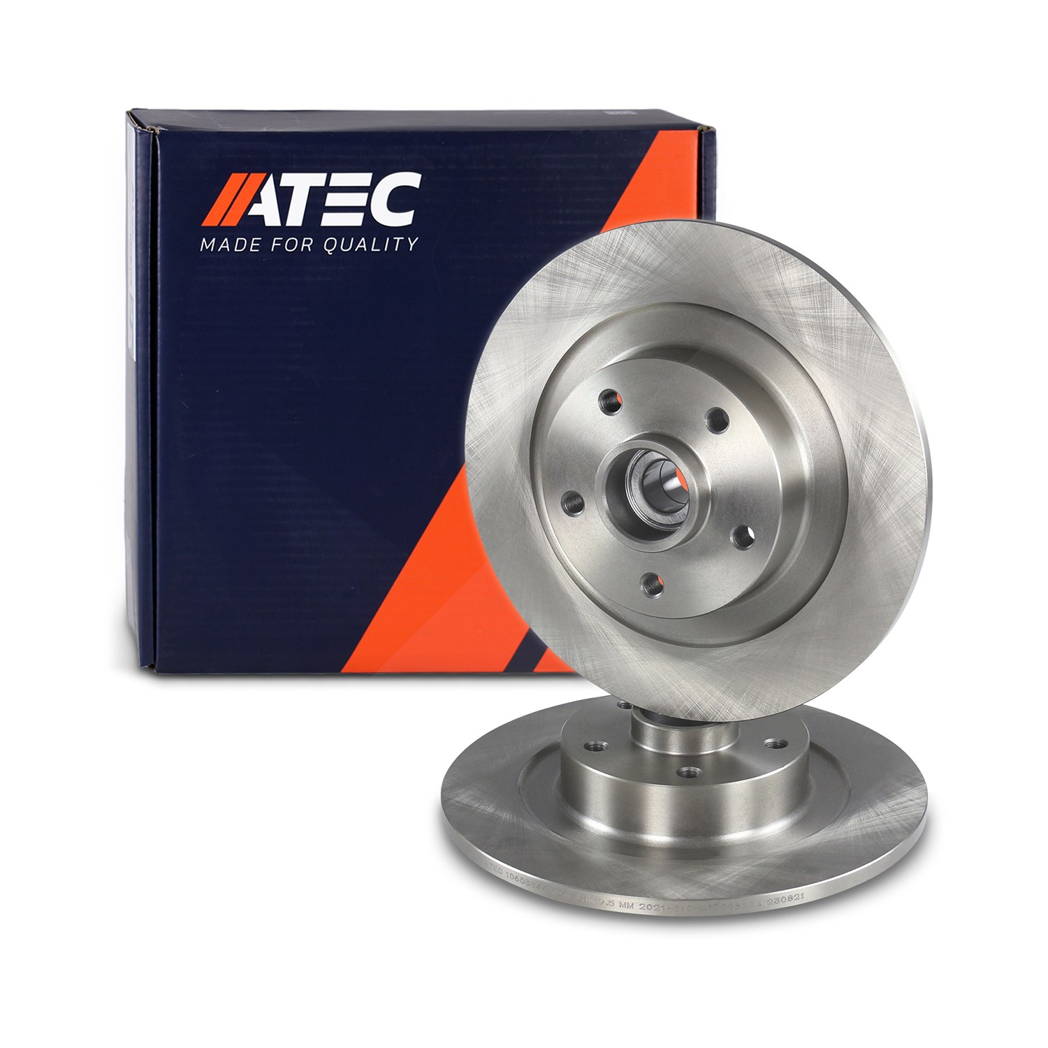 Atec 1x Bremsscheibe Hinterachse Voll [Hersteller-Nr. 10603366] für Renault