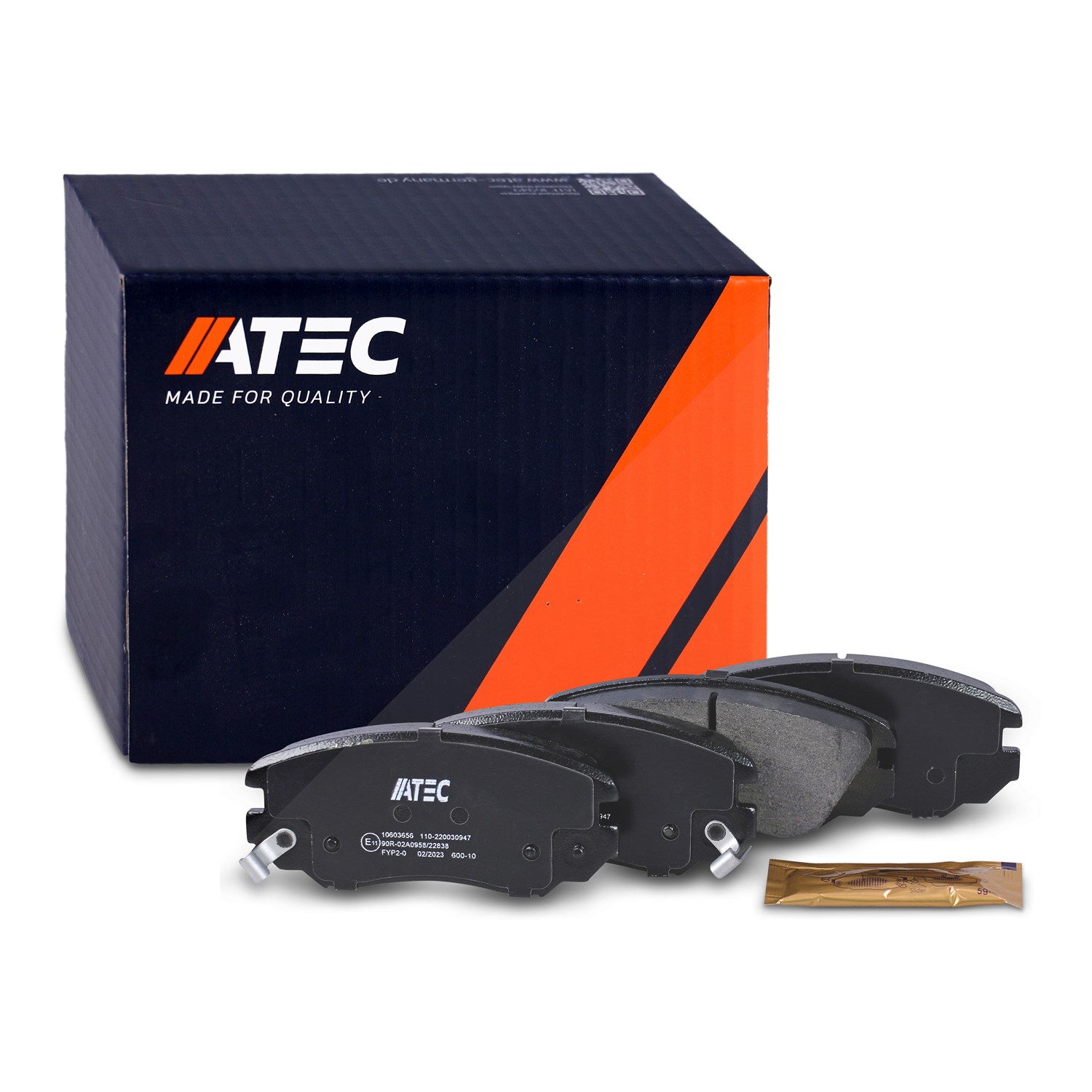 Atec Bremsbeläge vorne (Satz) [Hersteller-Nr. 10603656] für Opel, Saab, Vauxhall, Chevrolet
