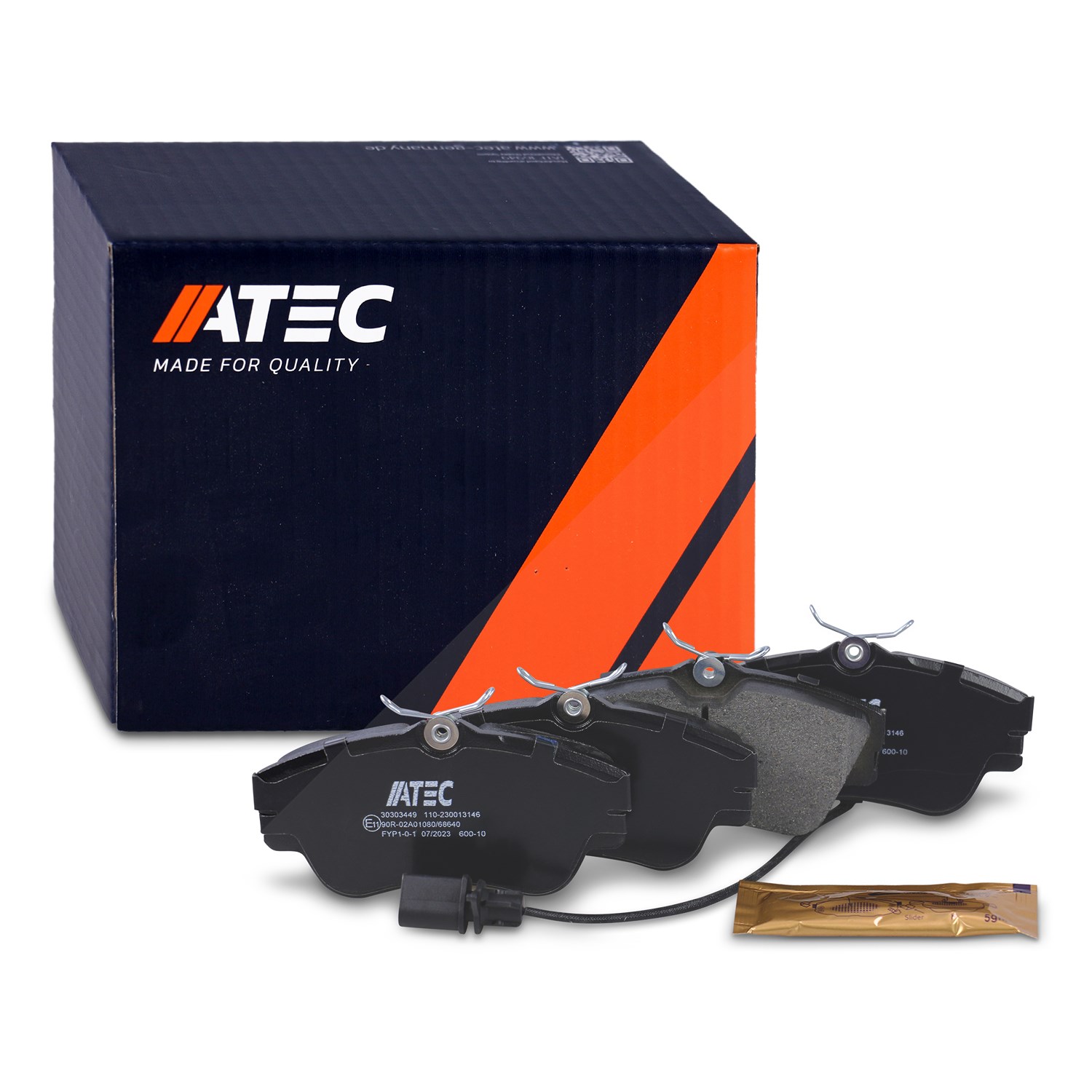 Atec Bremsbeläge vorne (Satz) mit VWK [Hersteller-Nr. 30303449] für VW