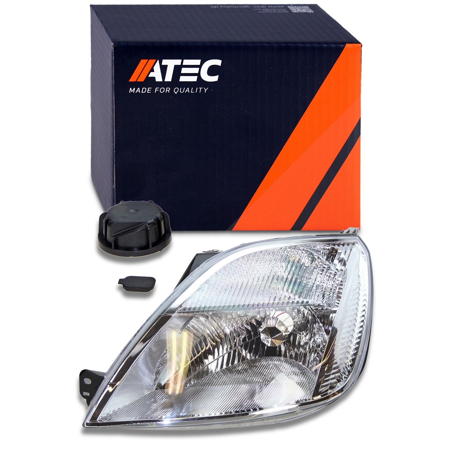 Atec Scheinwerfer H4 mit Stellmotor für LWR [Hersteller-Nr. 30303740] für Ford