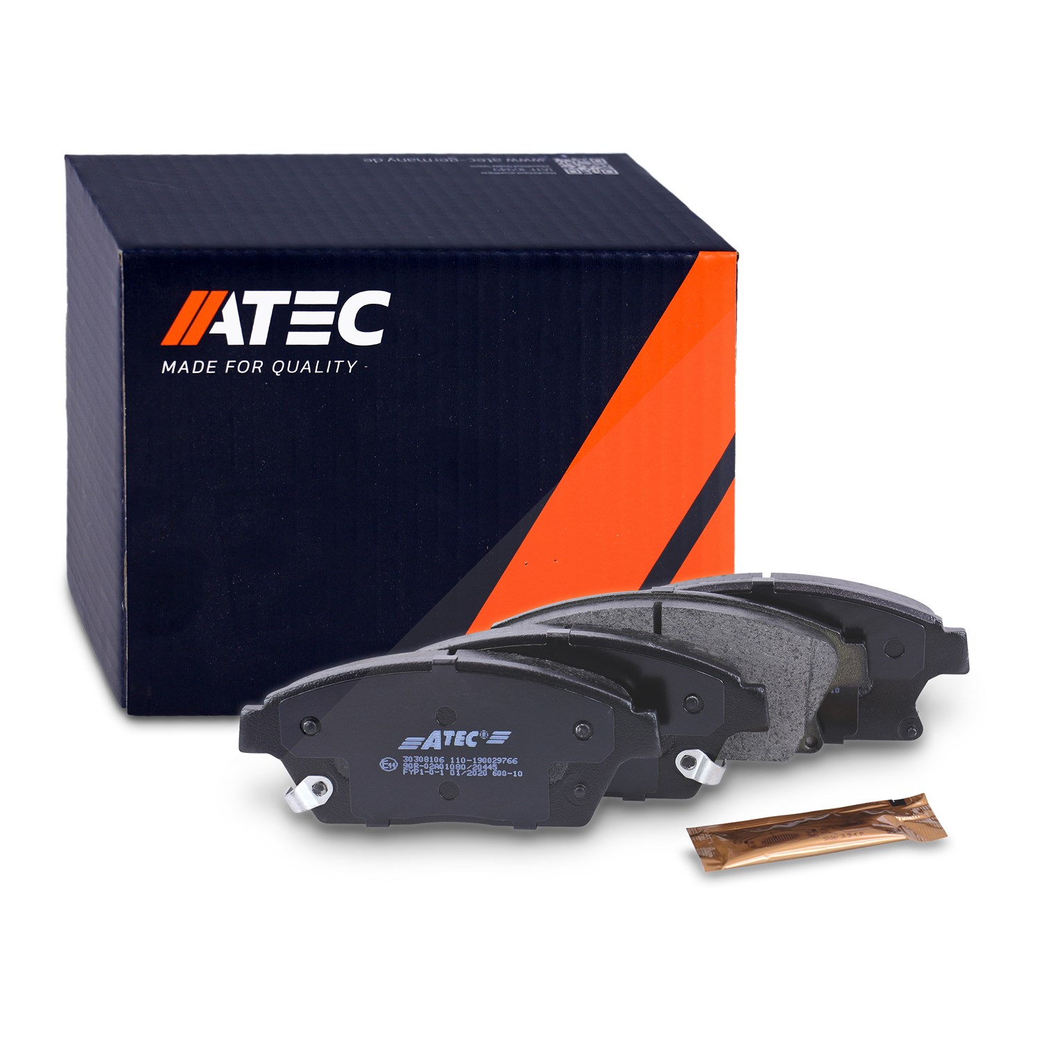 Atec Bremsbeläge vorne (Satz) [Hersteller-Nr. 30308106] für Chevrolet, Vauxhall, Opel