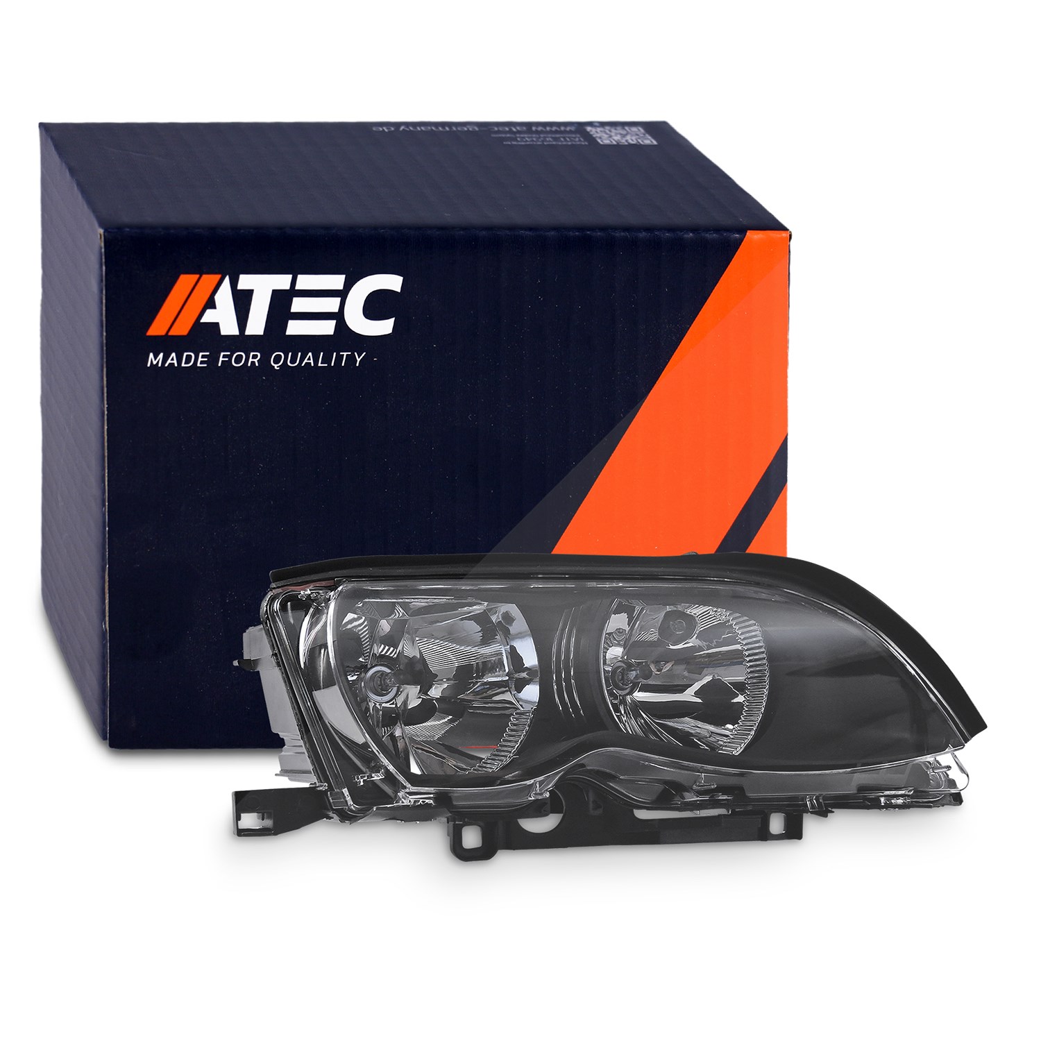Atec Scheinwerfer H7/H7 mit Stellmotor für LWR schwarz [Hersteller-Nr. 30332273] für BMW