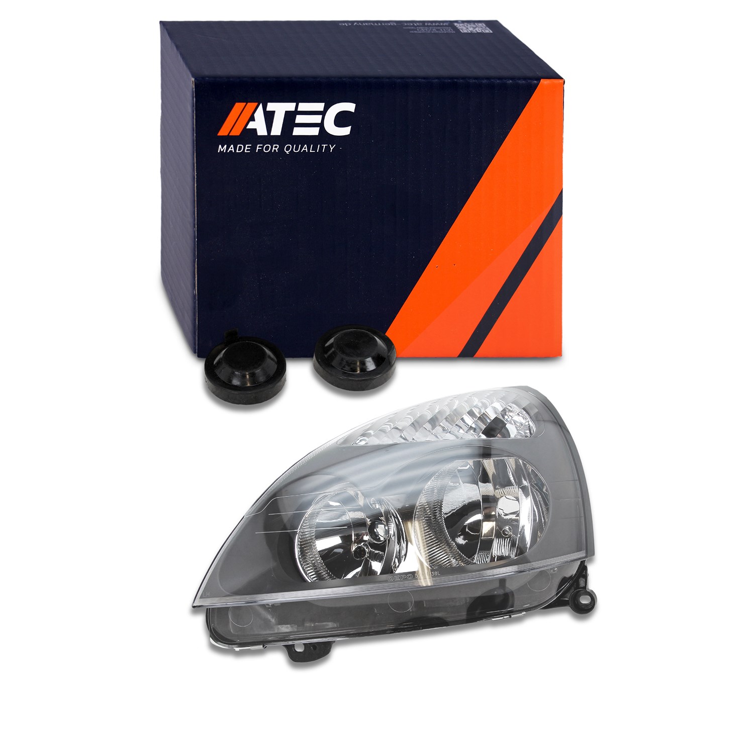 Atec Scheinwerfer H7/H1 Grau ohne Stellmotor [Hersteller-Nr. 30338296] für Renault