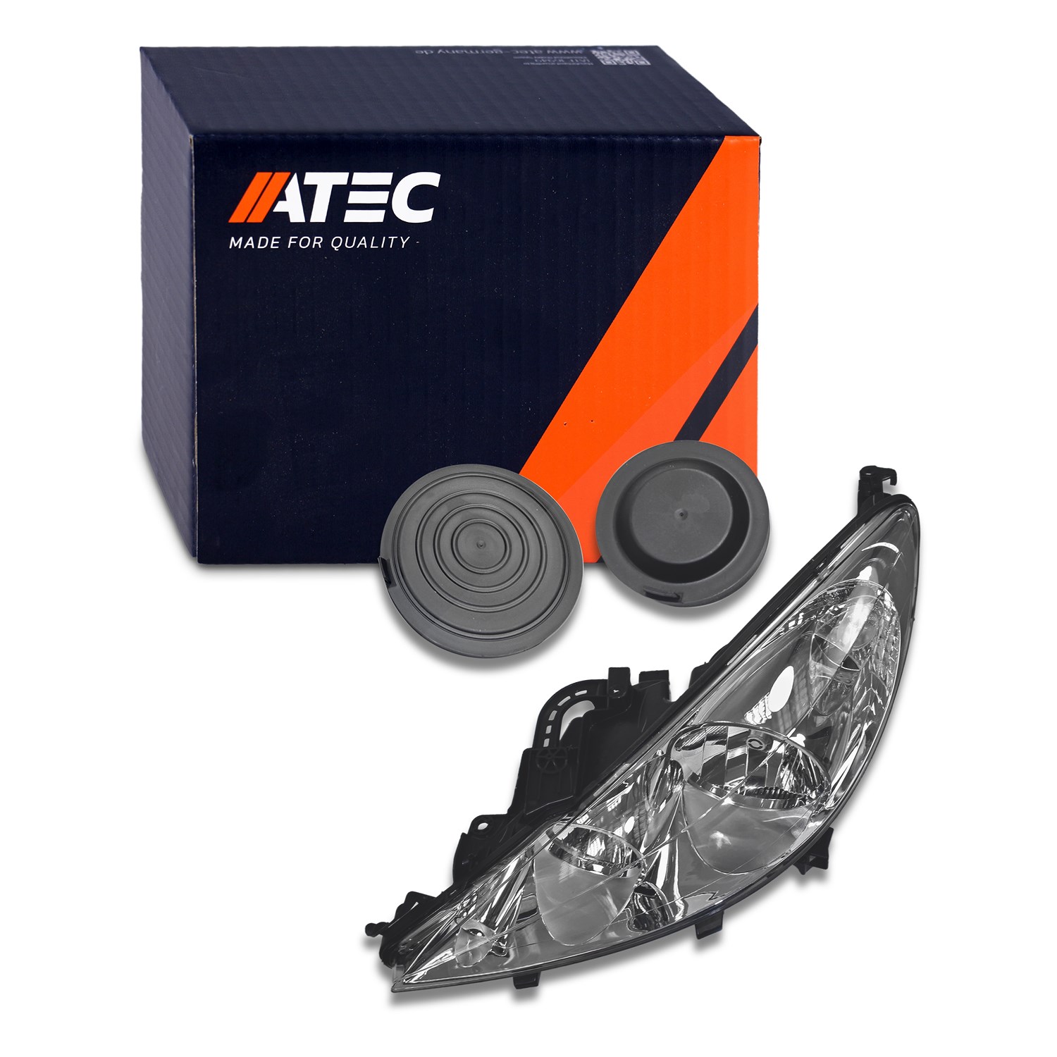 Atec Scheinwerfer H7/H1 mit Stellmotor für LWR [Hersteller-Nr. 30338793] für Peugeot