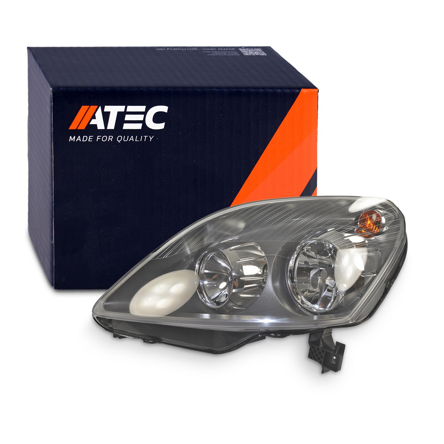 Atec Scheinwerfer H7/H1 mit Stellmotor für LWR schwarz [Hersteller-Nr. 30338812] für Opel