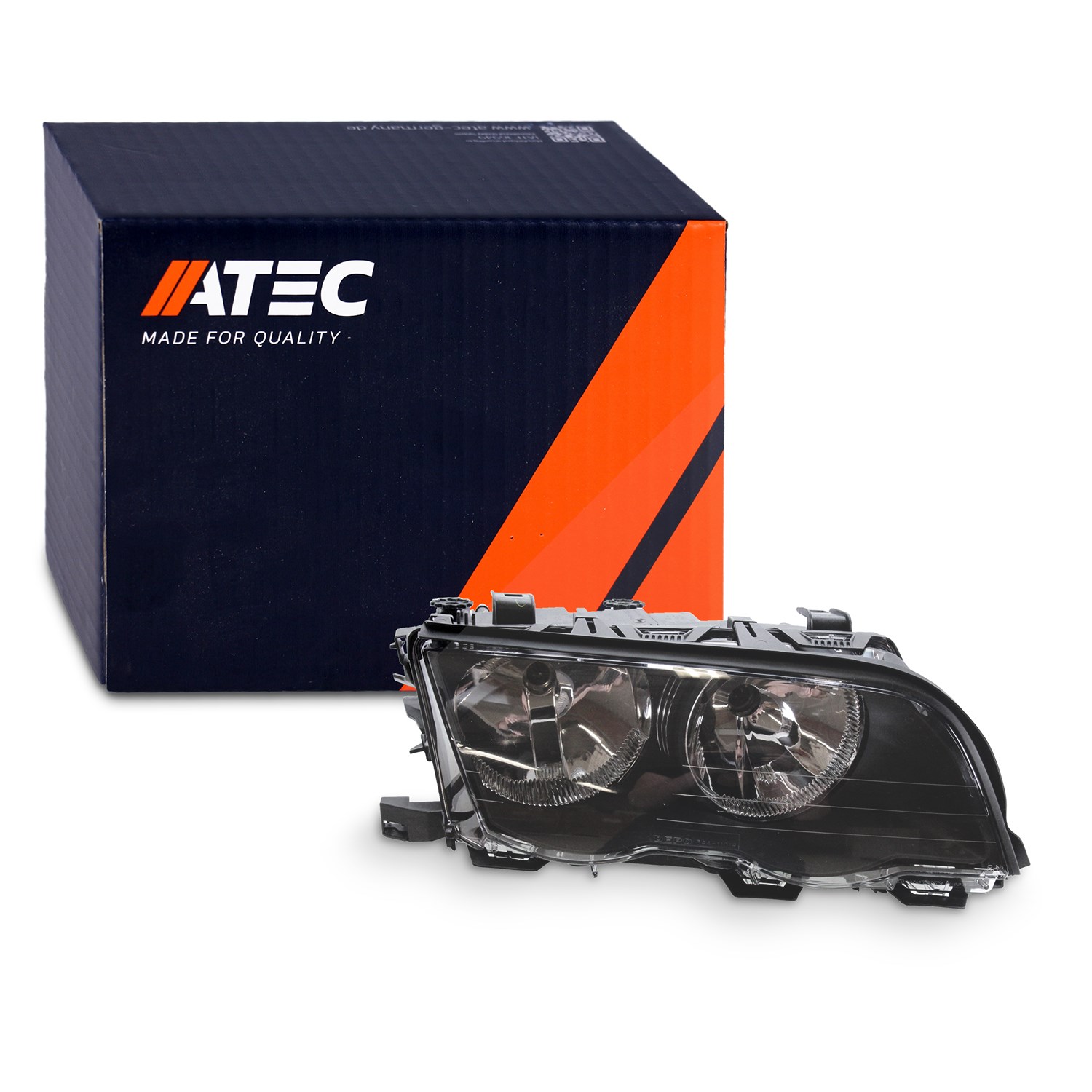 Atec Scheinwerfer H7/H7 schwarz mit Stellmotor [Hersteller-Nr. 30743377] für BMW