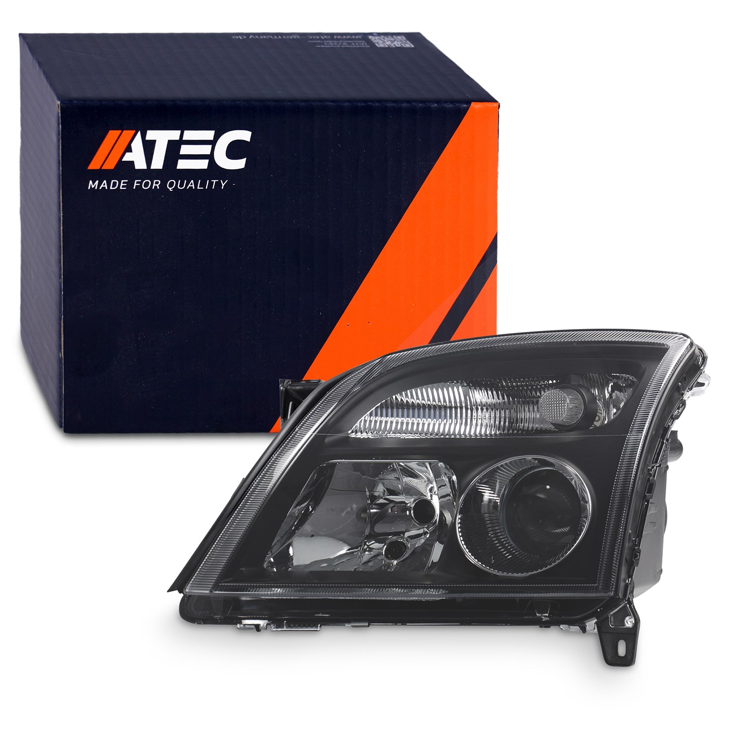Atec Scheinwerfer links schwarz H7/H7 ohne Stellmotor [Hersteller-Nr. 31527063] für Opel