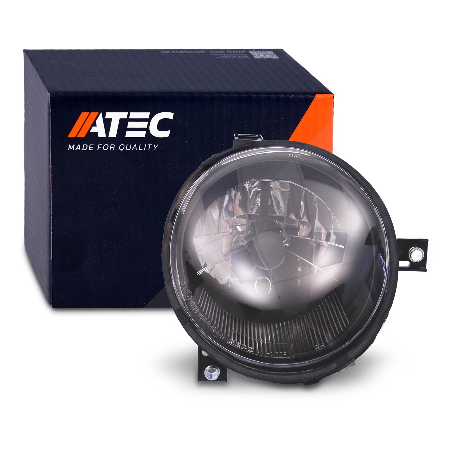Atec Scheinwerfer H4 schwarz elektr. LWR [Hersteller-Nr. 34001015] für VW
