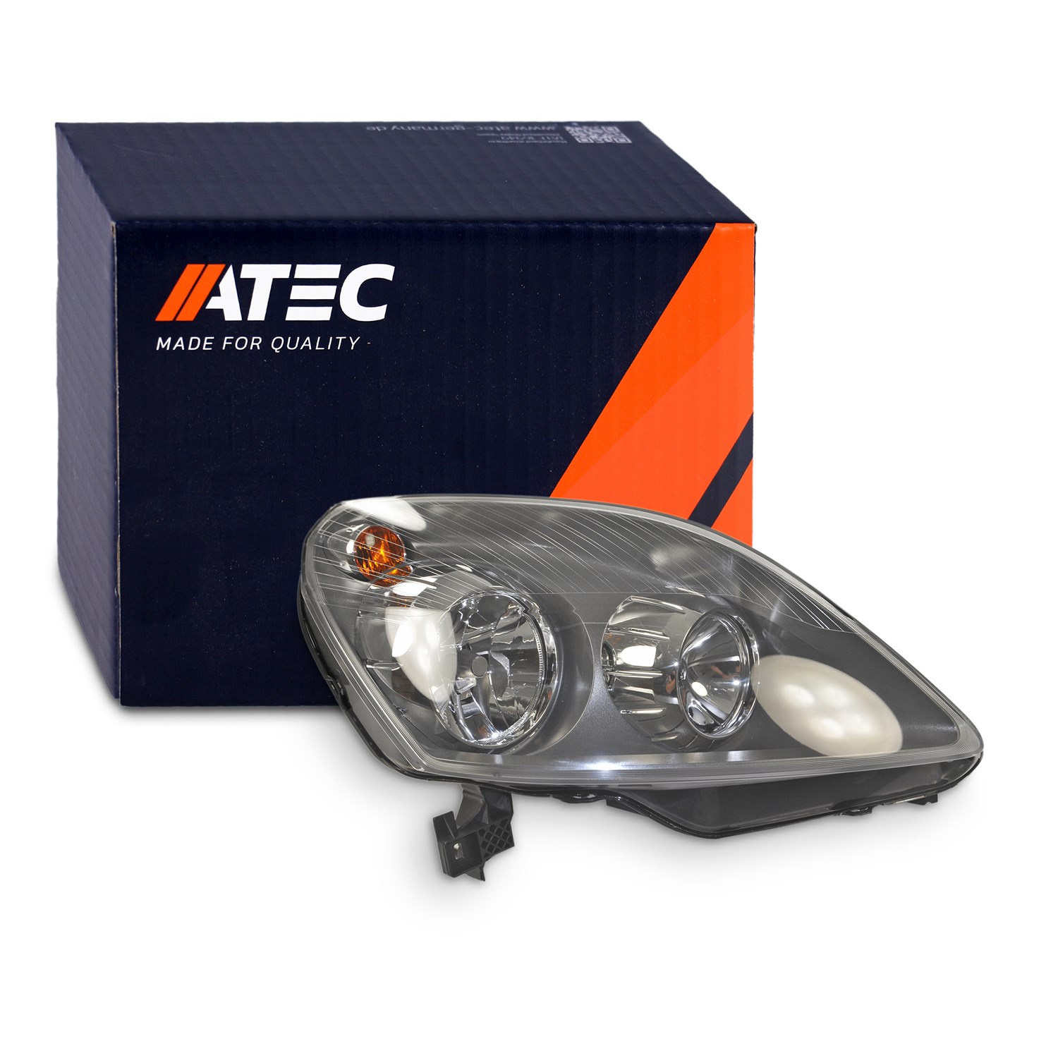 Atec Scheinwerfer H7/H1 mit Stellmotor für LWR schwarz [Hersteller-Nr. 30329077] für Opel