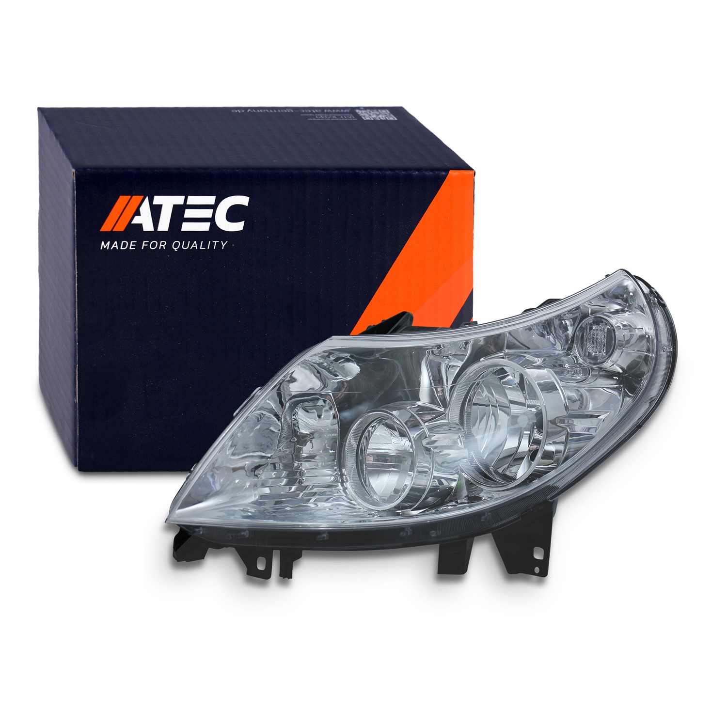 Atec Scheinwerfer links H7/H1 mit Stellmotor [Hersteller-Nr. 40197489] für Citroën, Peugeot, Fiat