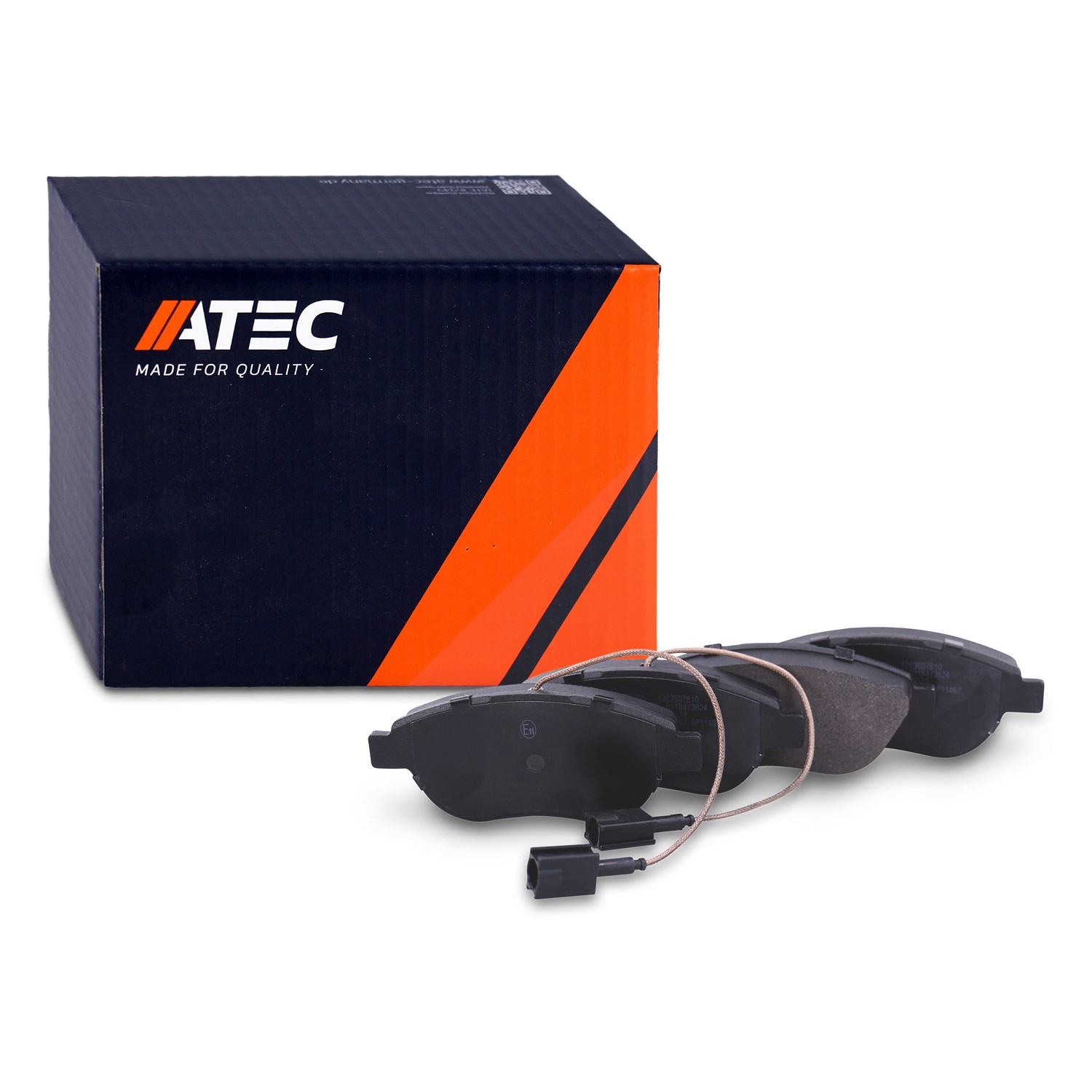 Atec Bremsbeläge mit VWK vorne (Satz) [Hersteller-Nr. 40378662] für Opel, Vauxhall, Lancia, Fiat