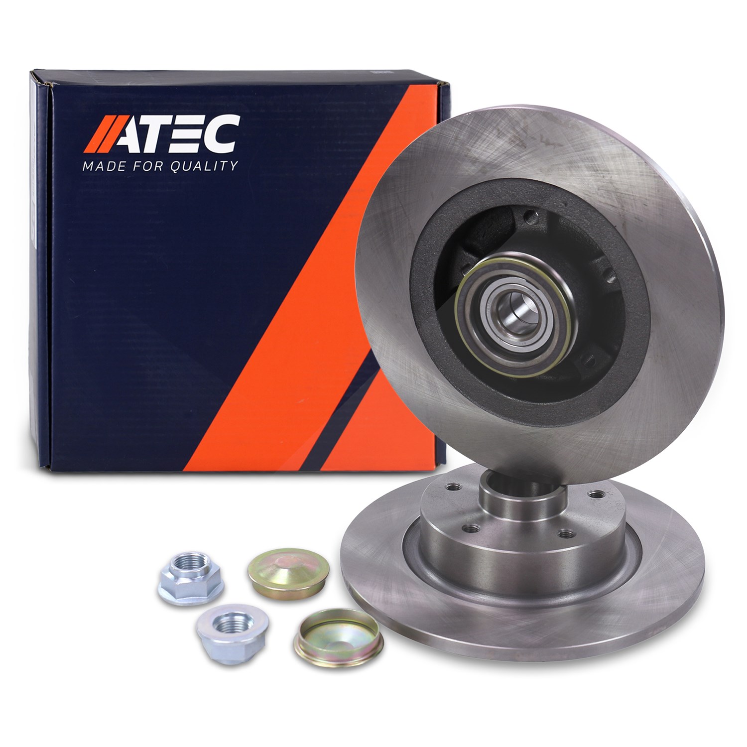 Atec 1x Bremsscheibe Hinterachse Voll [Hersteller-Nr. 40378748] für Renault