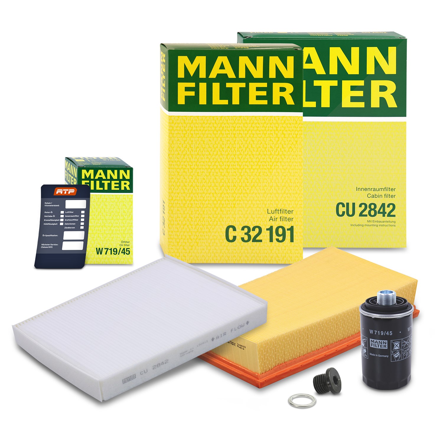 Mann-filter Inspektionspaket Filtersatz SET A [Hersteller-Nr. 10493051] für VW