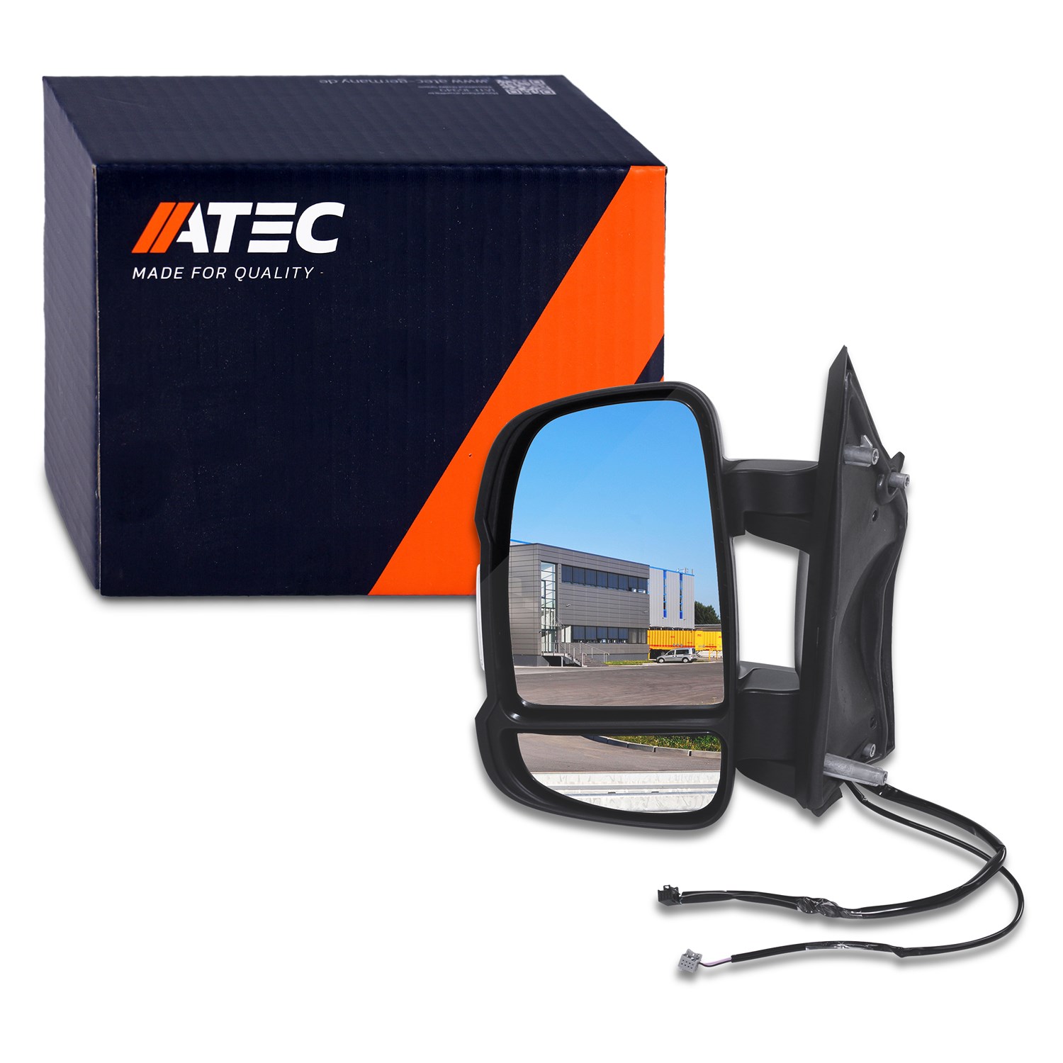Atec Außenspiegel links elektr.(Fahrerseite) mit Sensor [Hersteller-Nr. 10419081] für Peugeot, Citroën, Fiat