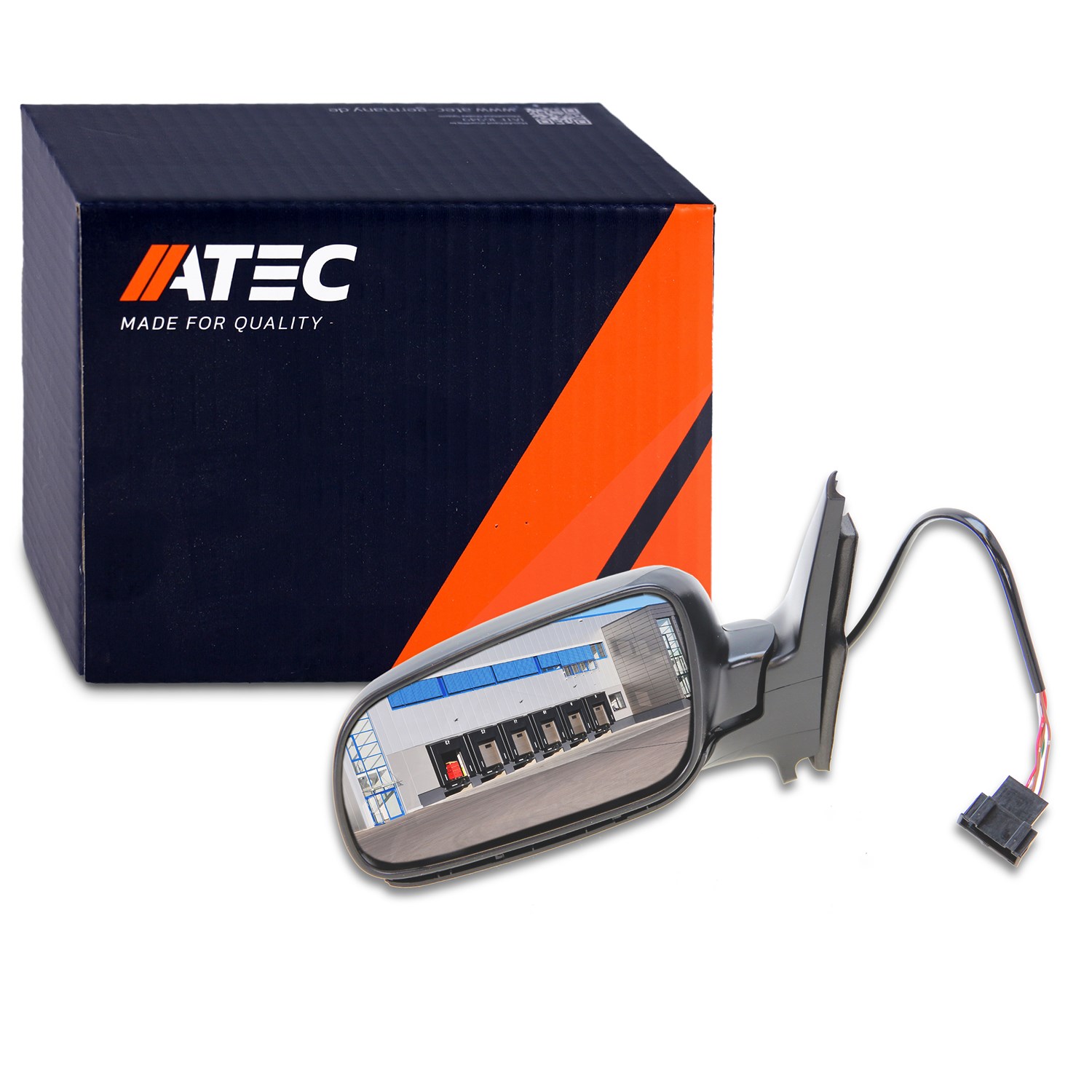 Atec Außenspiegel links (Fahrerseite) asphärisch [Hersteller-Nr. 10414286] für VW