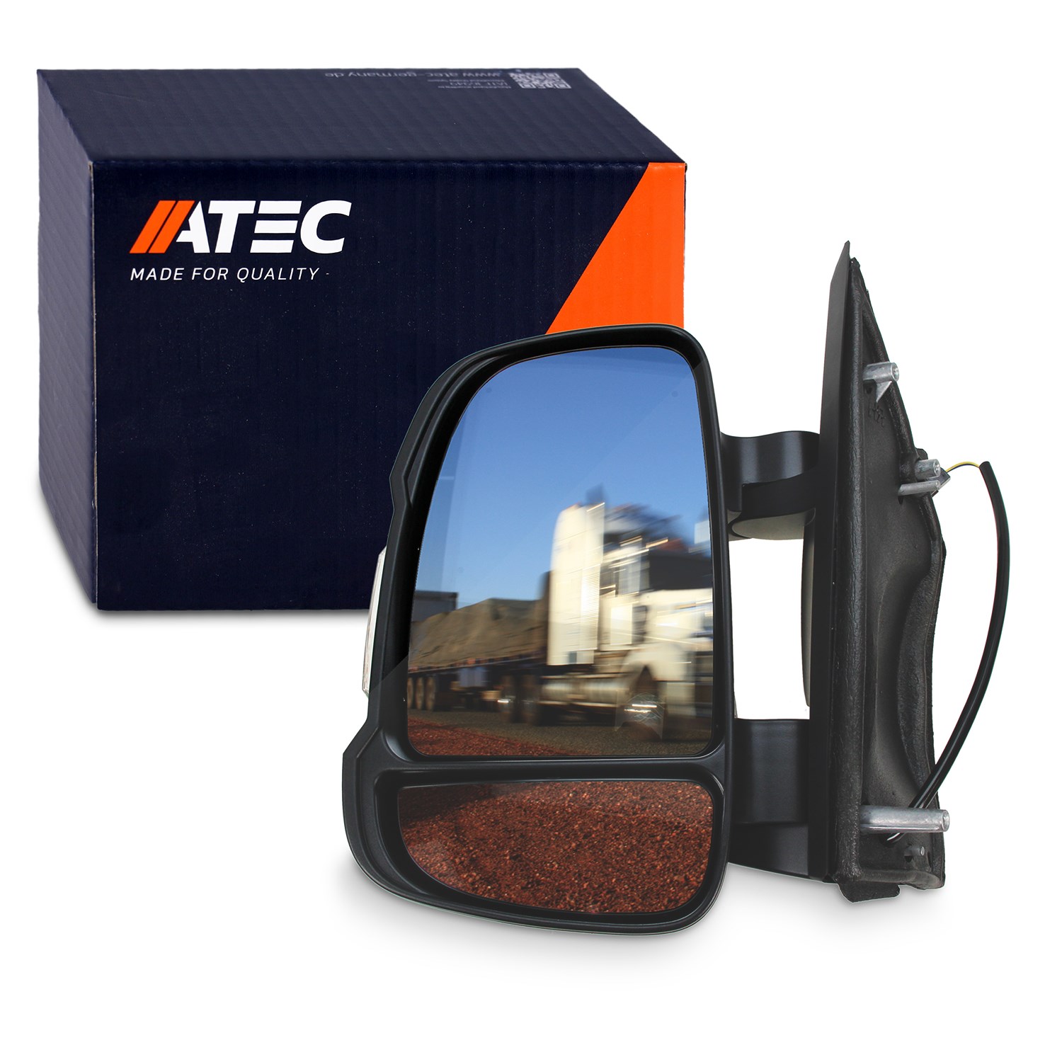 Atec Außenspiegel links (Fahrerseite) manuell [Hersteller-Nr. 10419076] für Citroën, Peugeot, Fiat