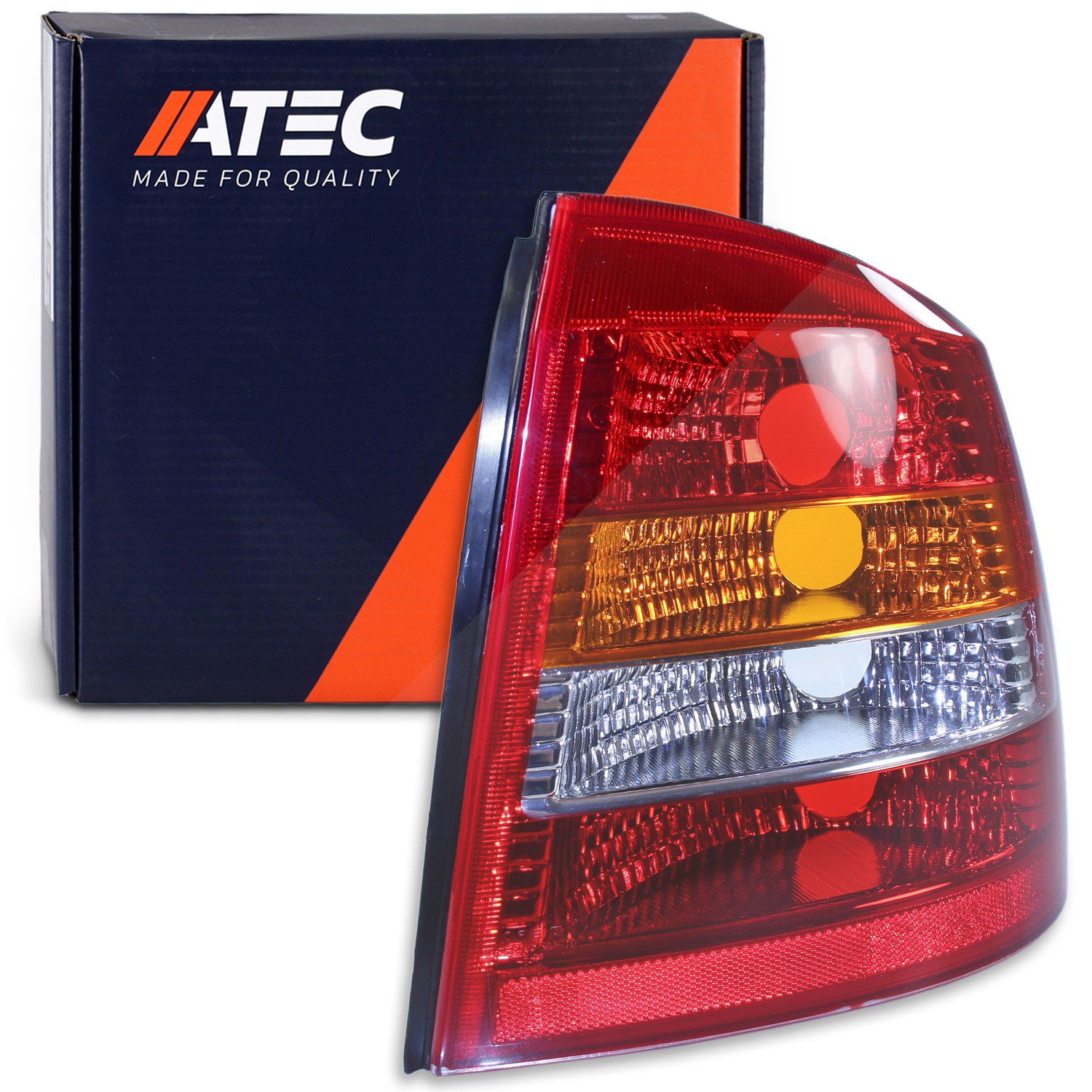 Atec Heckleuchte, gelb/rot, ohne Lampenträger [Hersteller-Nr. 10413051] für Opel