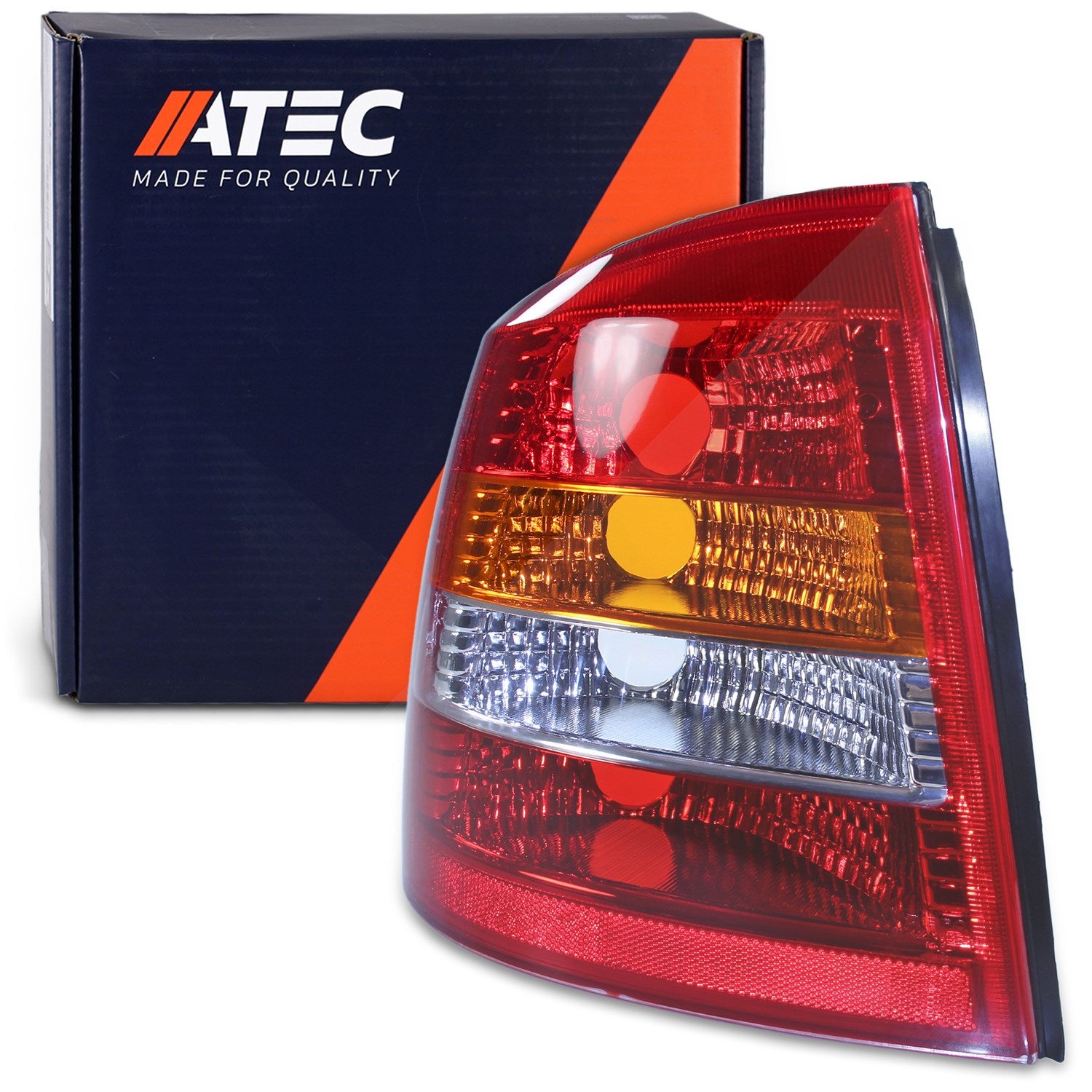 Atec Heckleuchte gelb/rot, ohne Lampenträger [Hersteller-Nr. 30334460] für Opel