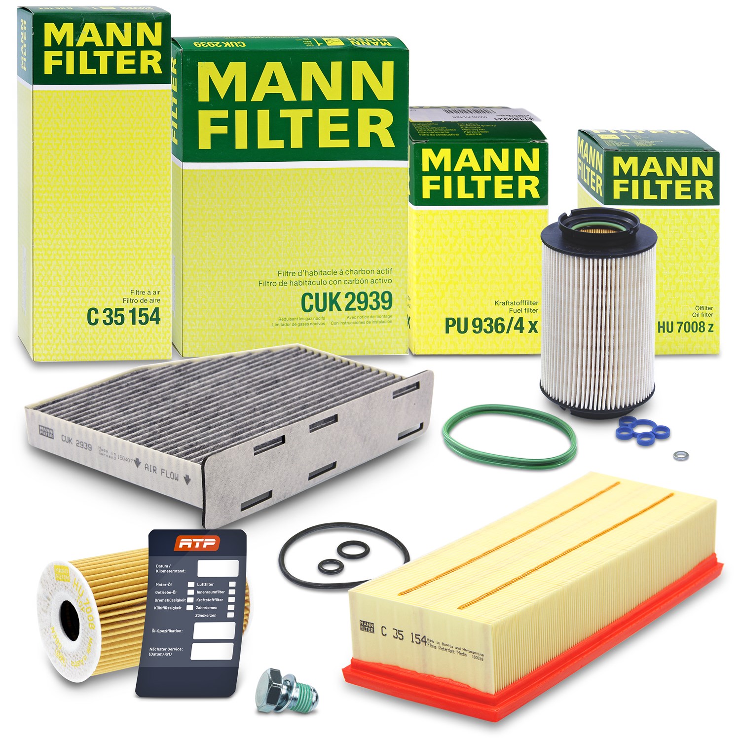 Mann-filter Inspektionspaket Filtersatz SET B [Hersteller-Nr. 10492619] für Audi, VW, Skoda, Seat