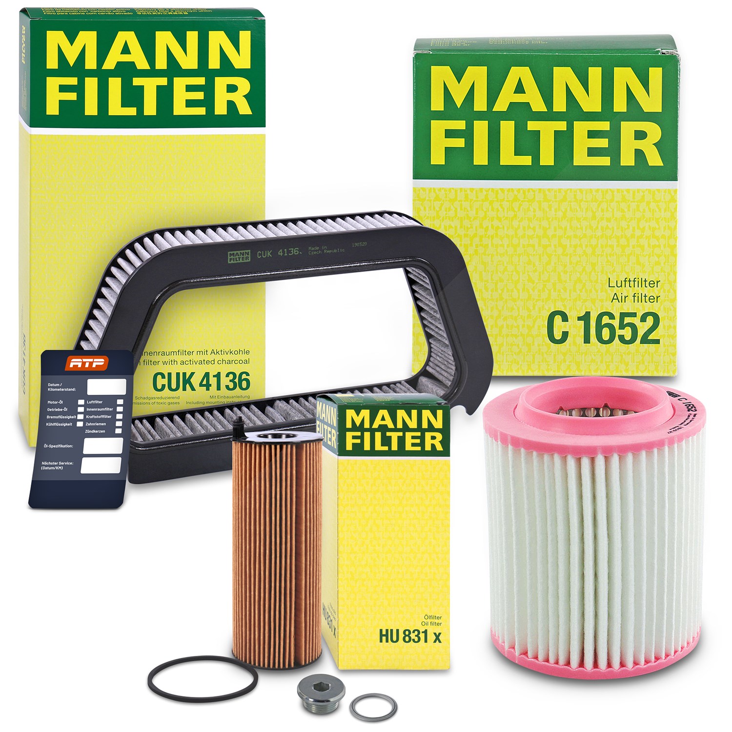 Mann-filter Inspektionspaket Filtersatz SET A [Hersteller-Nr. 10493079] für Audi