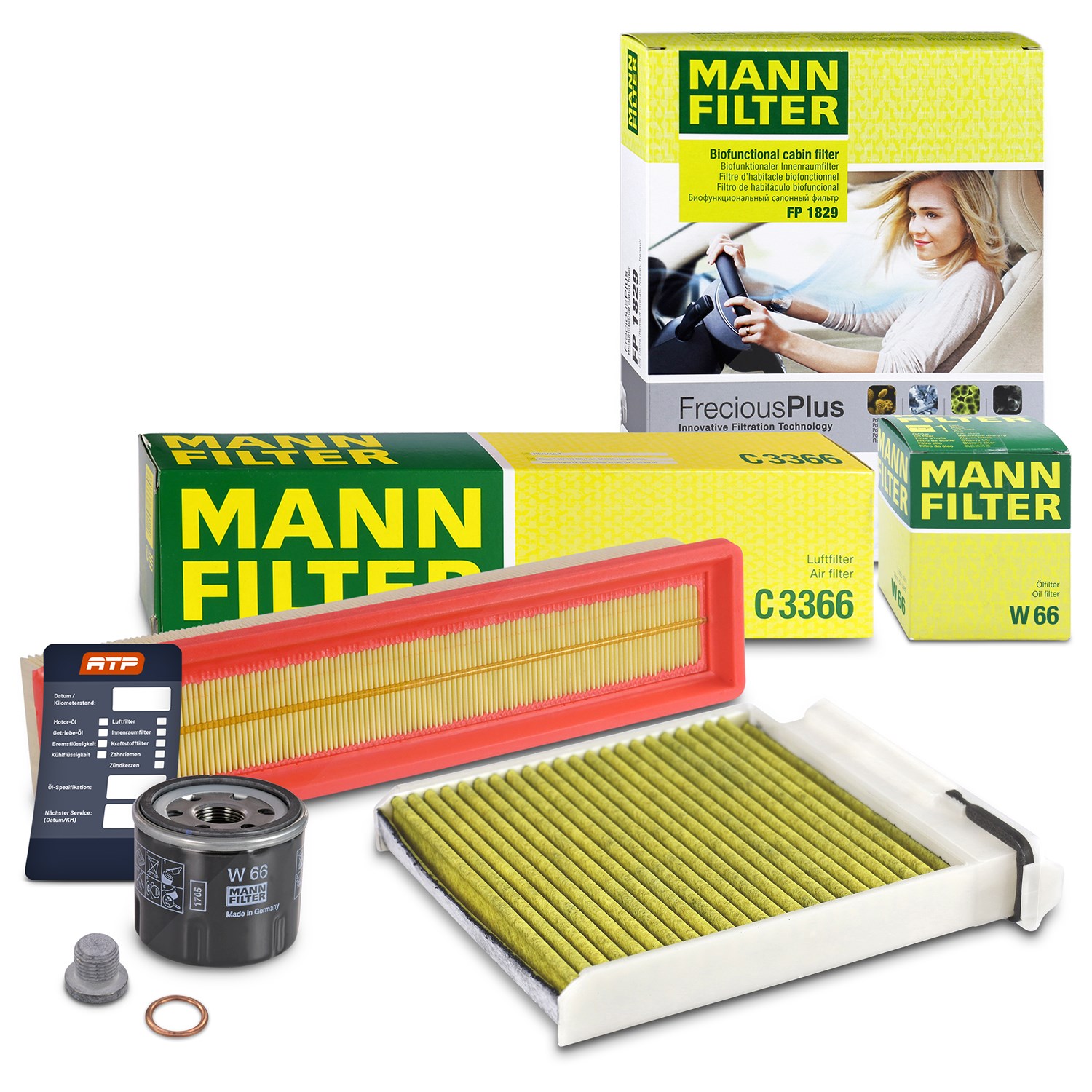 Mann-filter Inspektionspaket Filtersatz SET A [Hersteller-Nr. 10493102] für Dacia, Renault