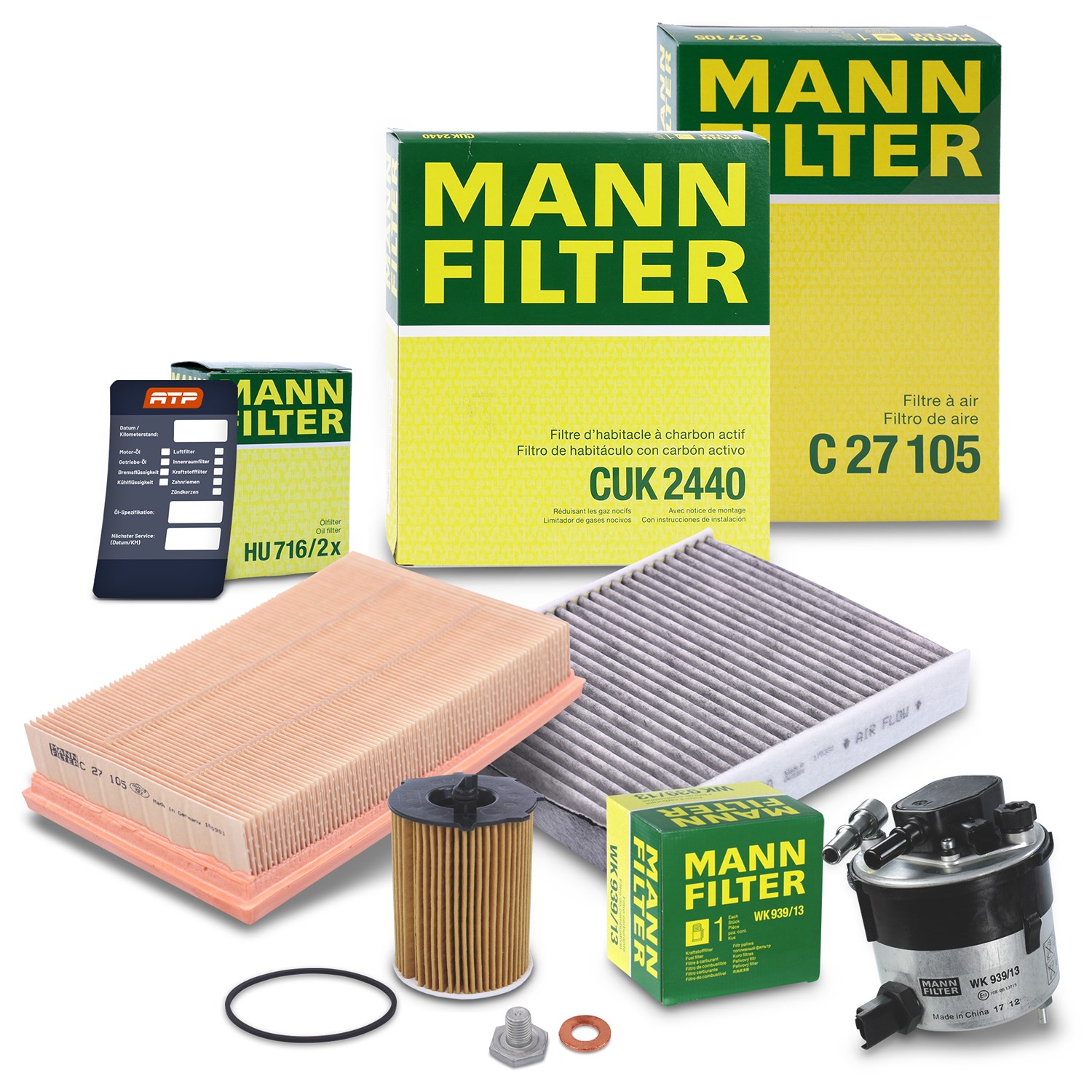 Mann-filter Inspektionspaket Filtersatz SET B [Hersteller-Nr. 10493124] für Volvo, Ford